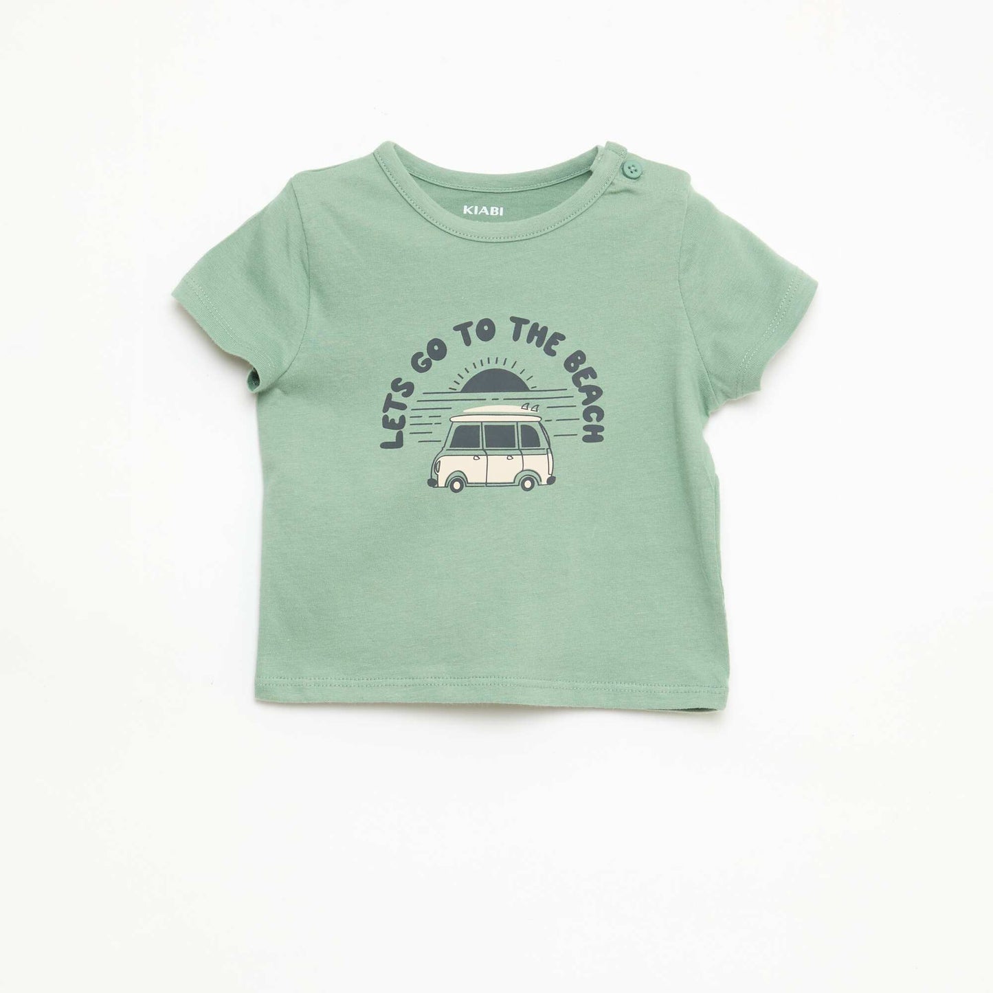 Short-Sleeved Cotton Jersey T-Shirt GREEN