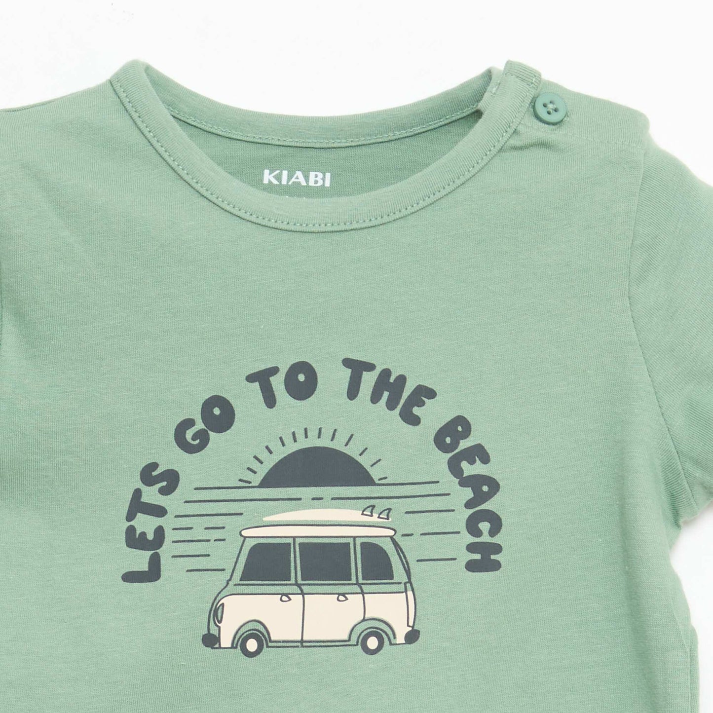 Short-Sleeved Cotton Jersey T-Shirt GREEN
