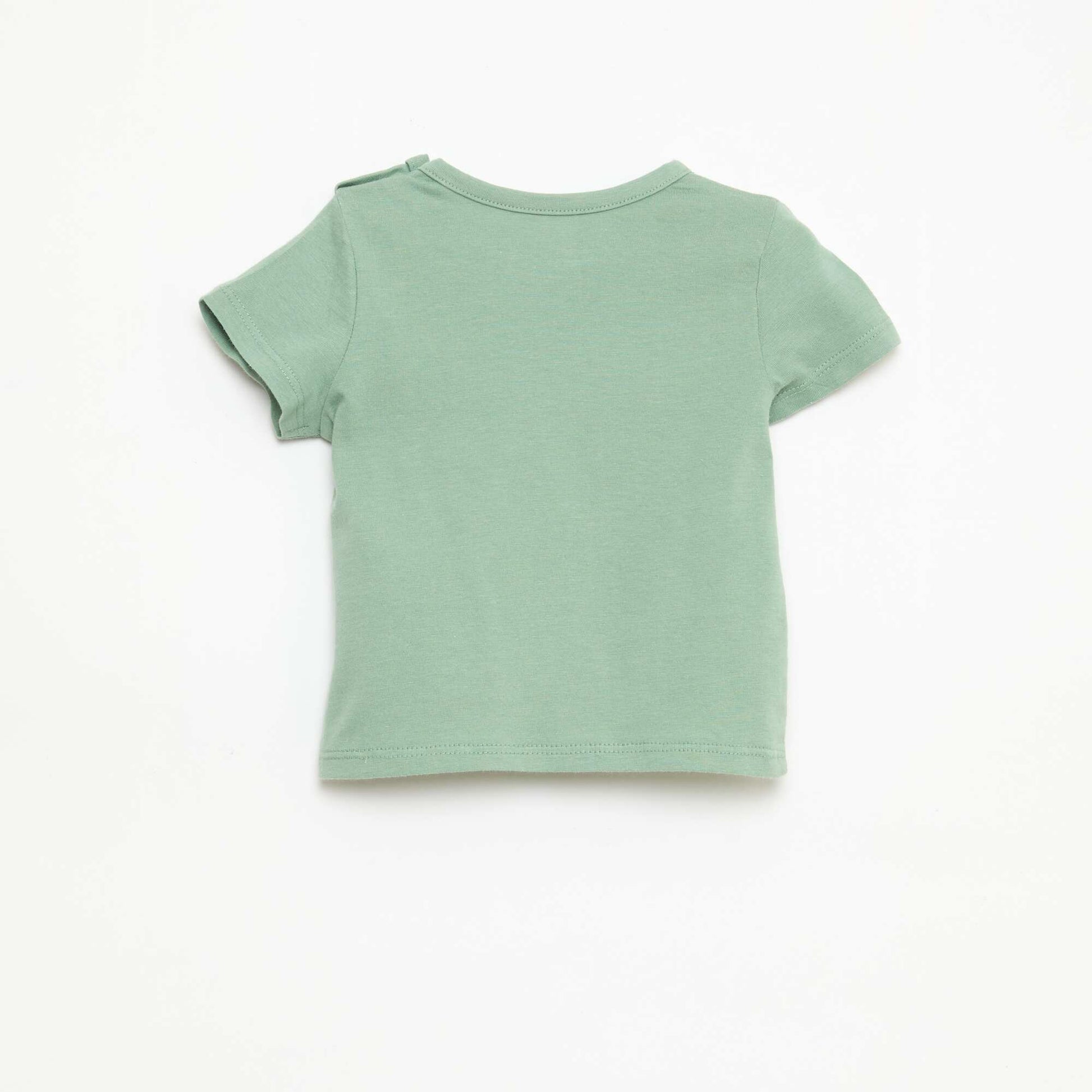 Short-Sleeved Cotton Jersey T-Shirt GREEN
