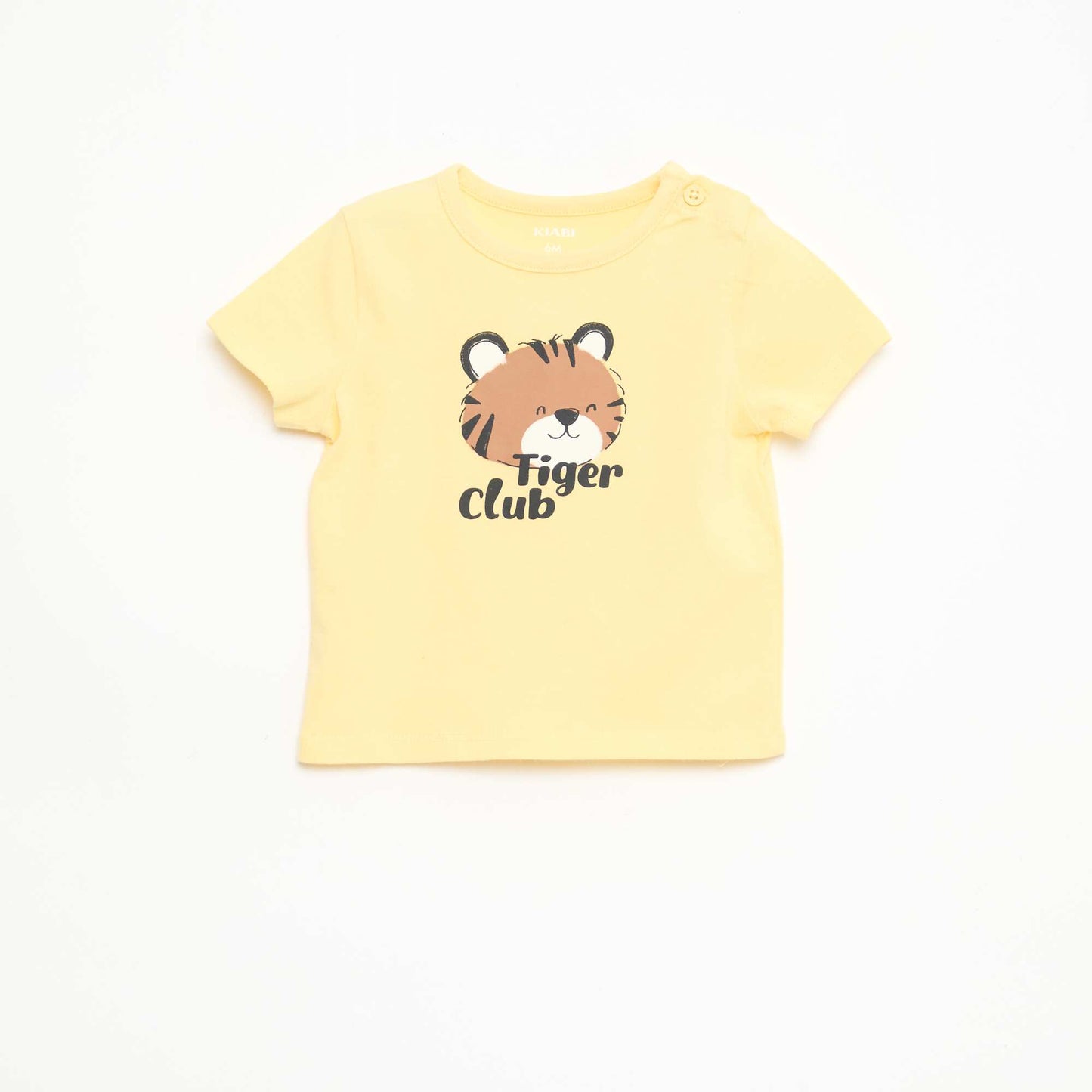Short-Sleeved Cotton Jersey T-Shirt YELLOW