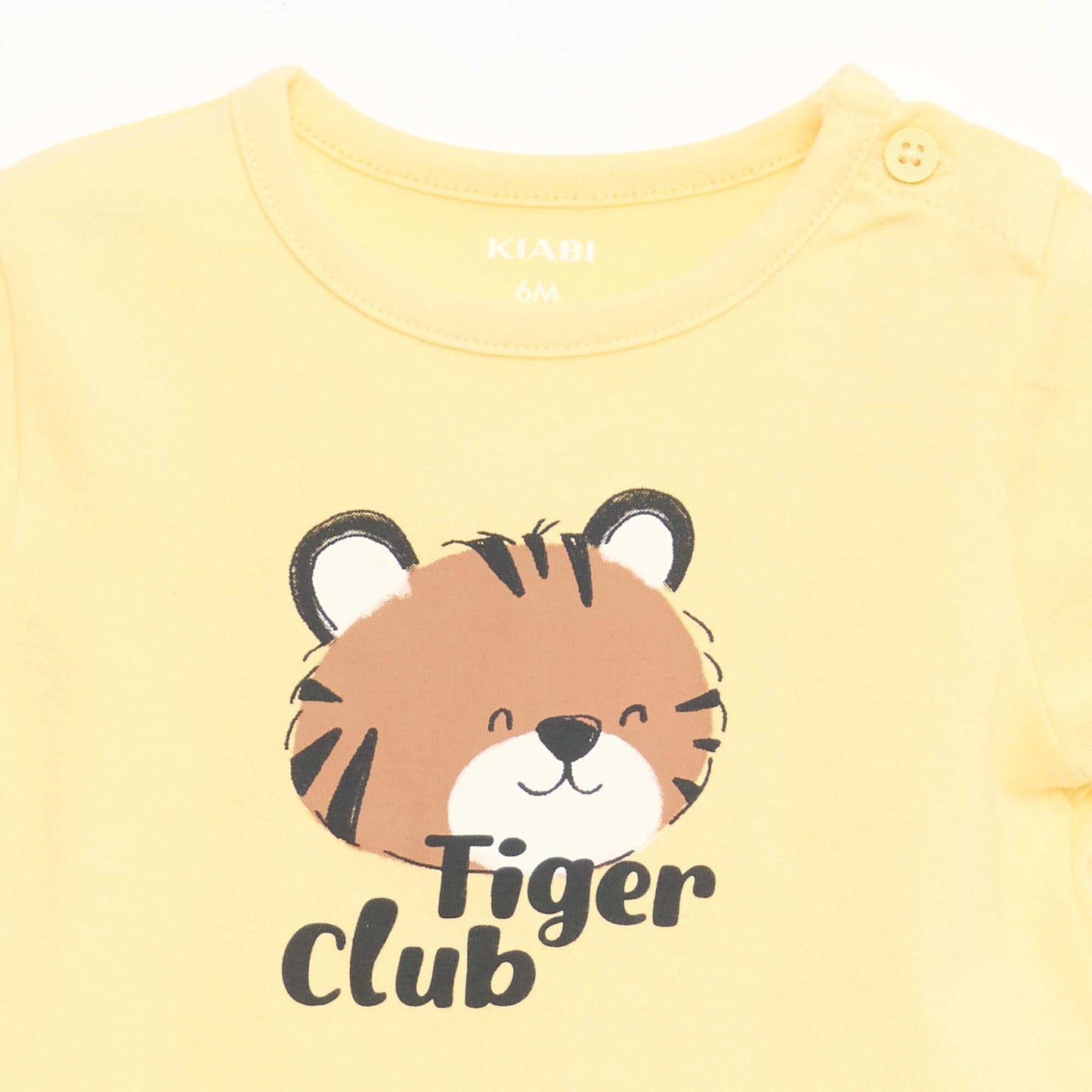 Short-Sleeved Cotton Jersey T-Shirt YELLOW