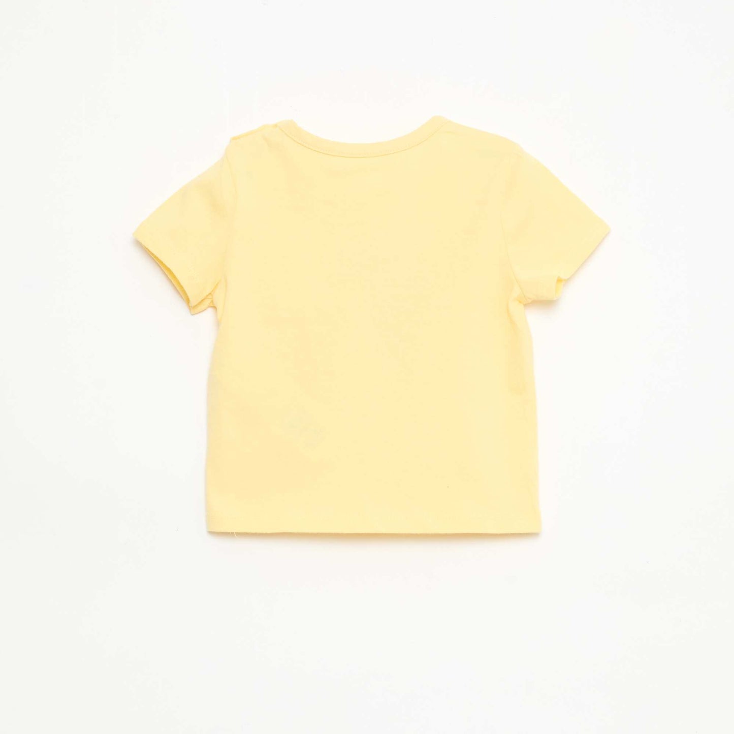Short-Sleeved Cotton Jersey T-Shirt YELLOW