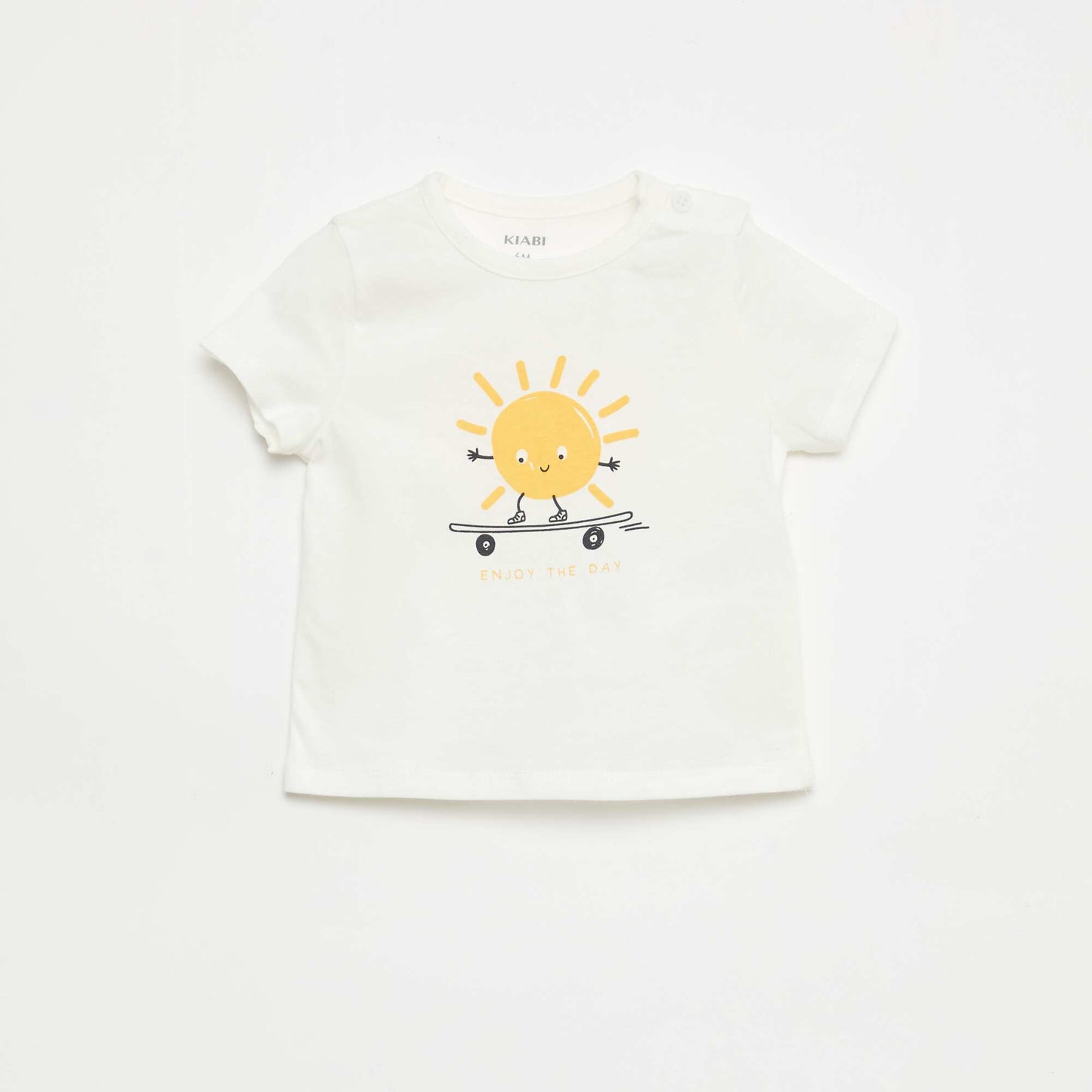 Short-Sleeved Cotton Jersey T-Shirt WHITE