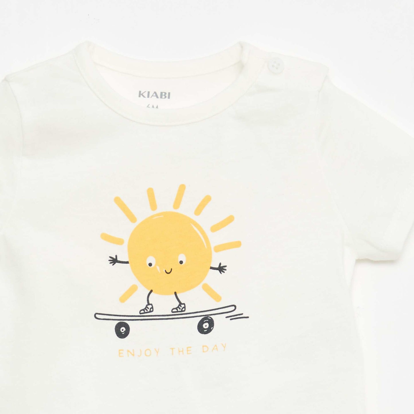 Short-Sleeved Cotton Jersey T-Shirt WHITE
