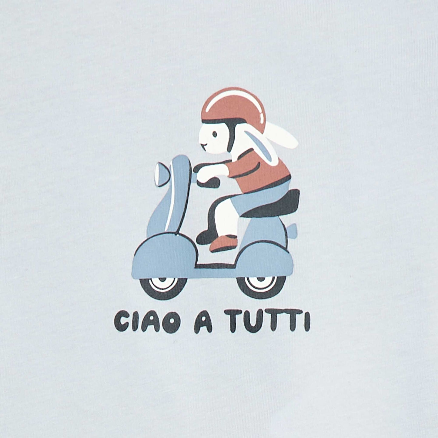 Short-sleeved cotton jersey T-shirt BLUE