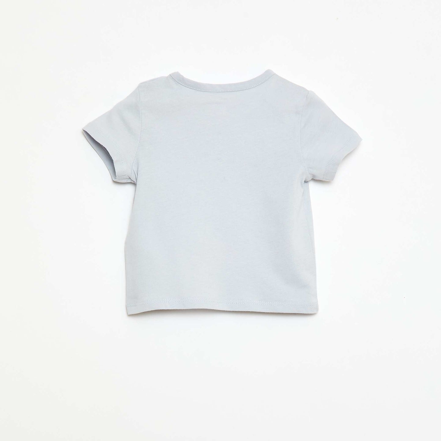Short-sleeved cotton jersey T-shirt BLUE