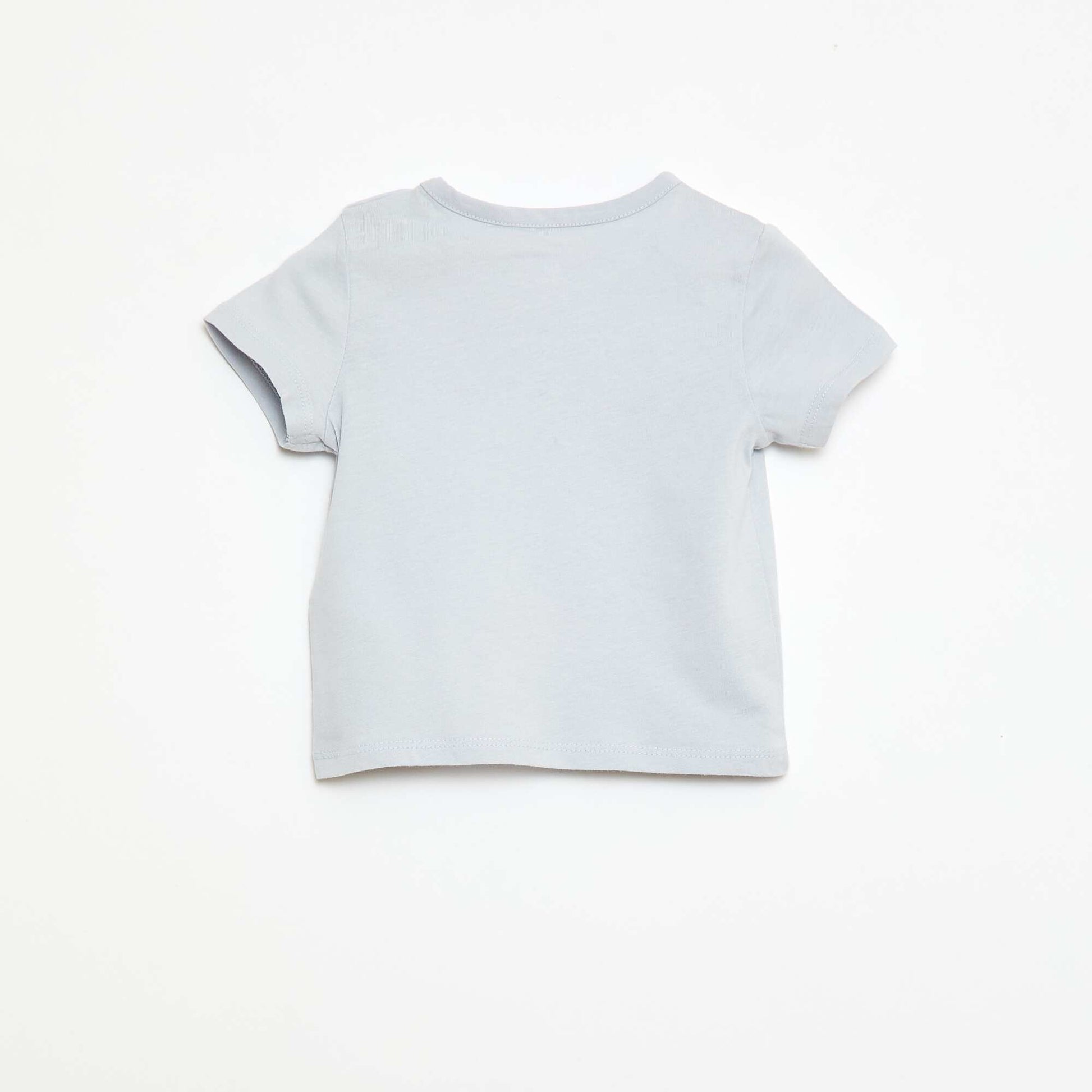 Short-sleeved cotton jersey T-shirt BLUE