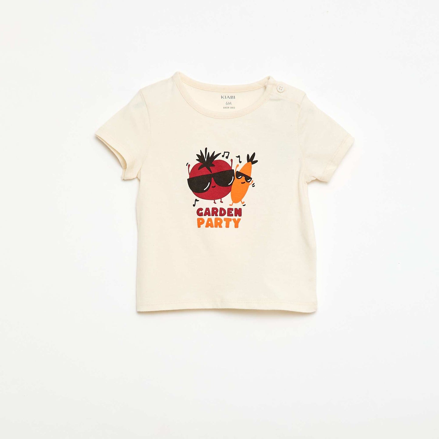 Short-sleeved cotton jersey T-shirt WHITE