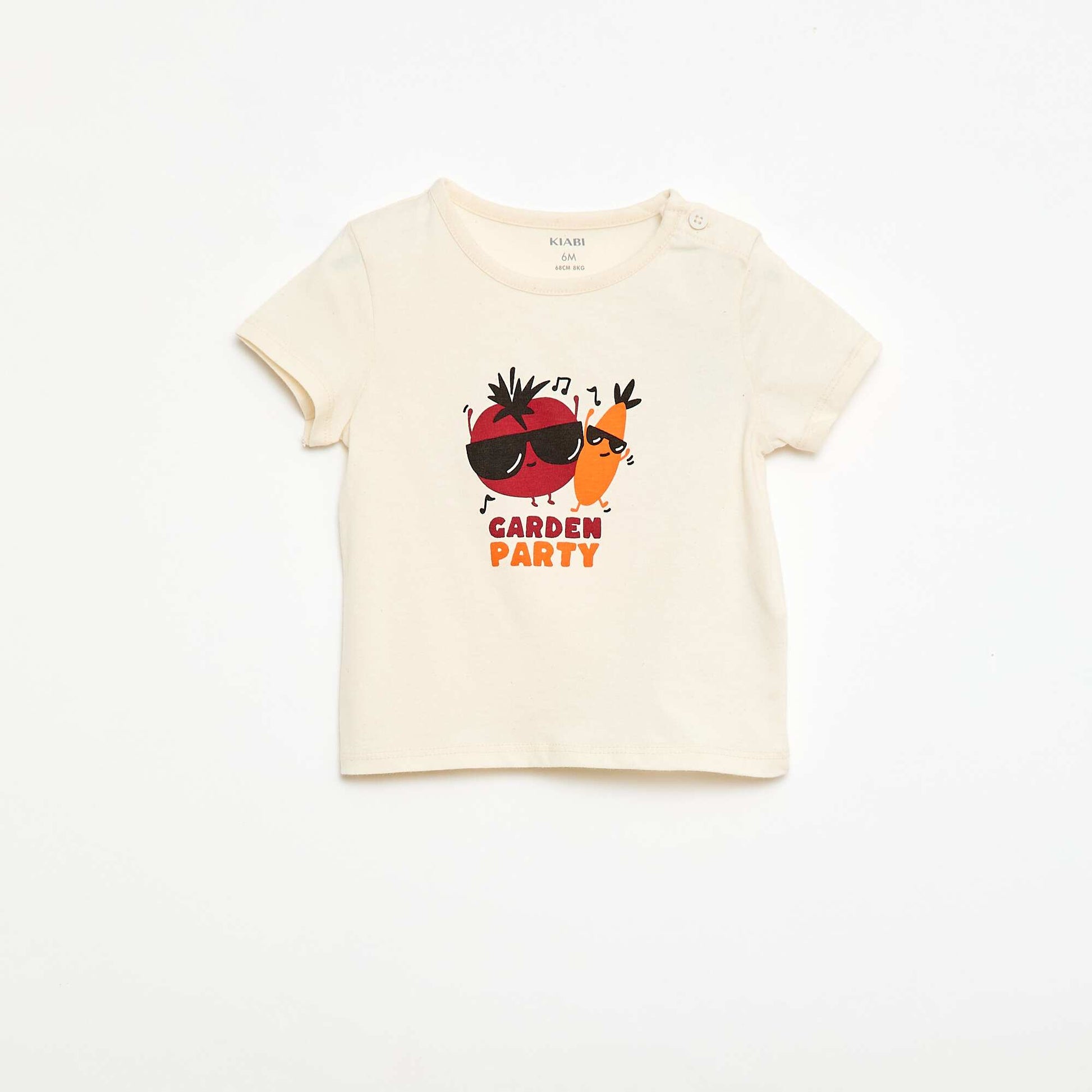 Short-sleeved cotton jersey T-shirt WHITE