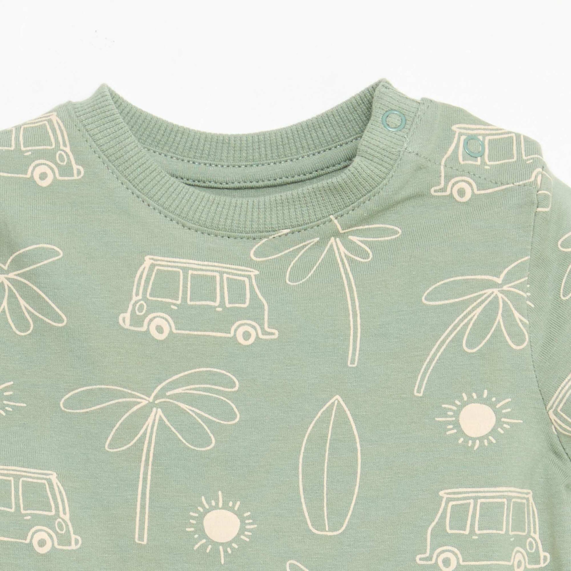 Plain Cotton Jersey T-shirt GREEN