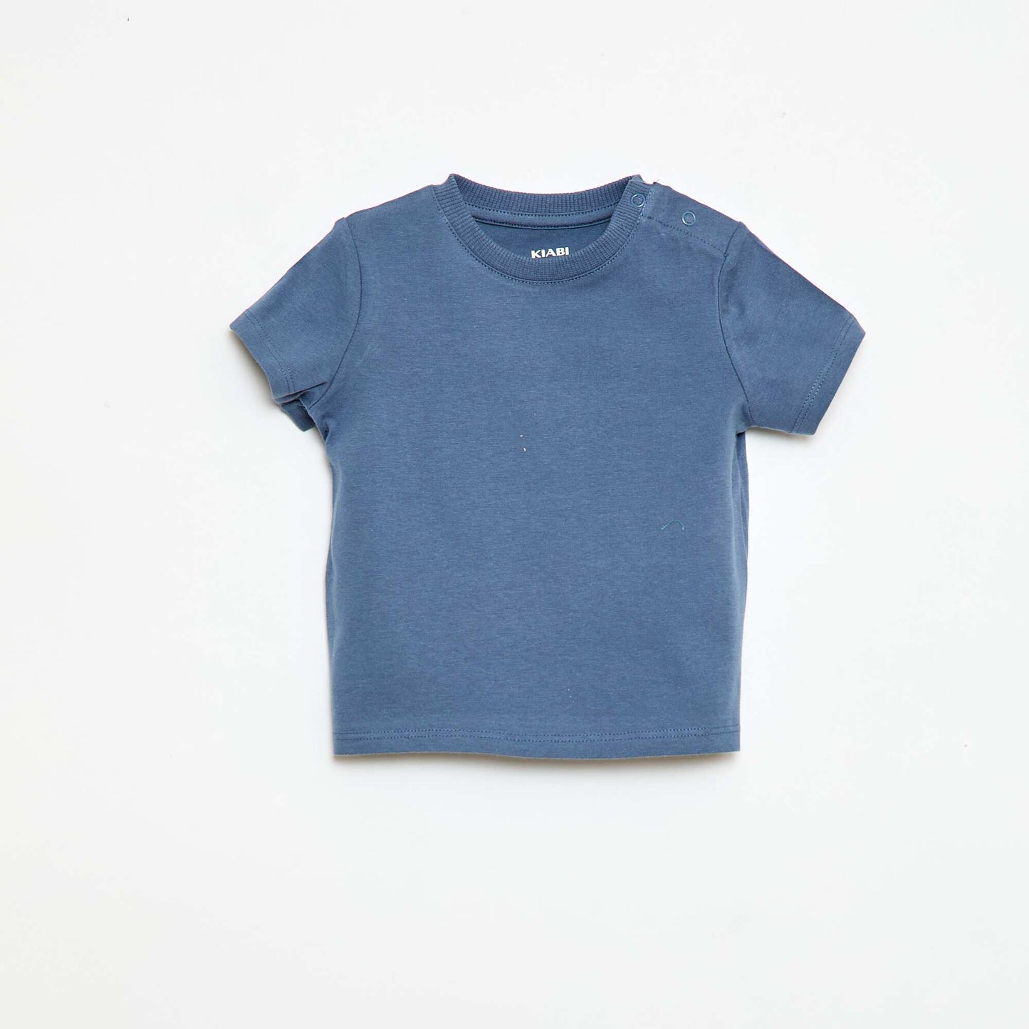 Plain Cotton Jersey T-shirt BLUE