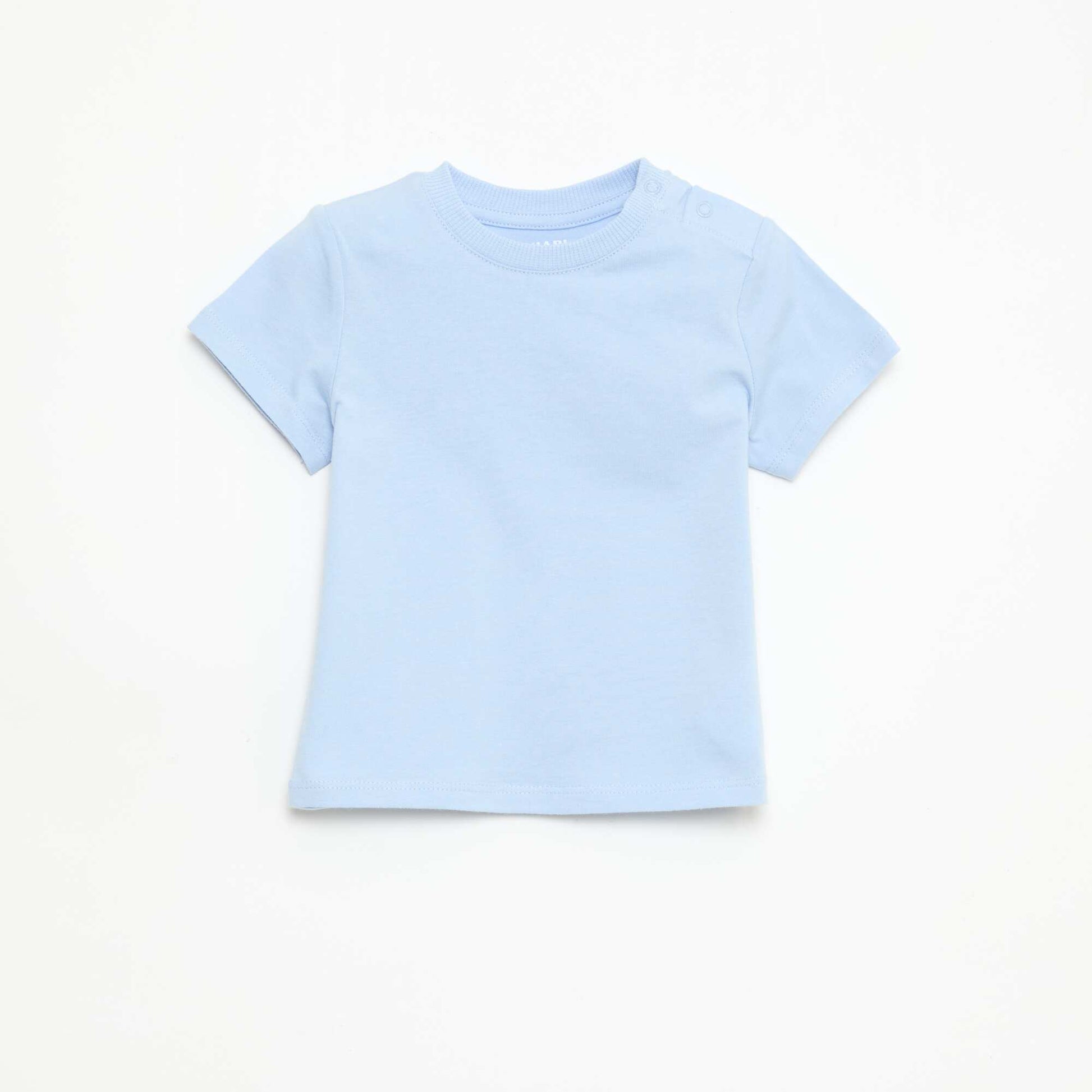 Plain Cotton Jersey T-shirt BLUE