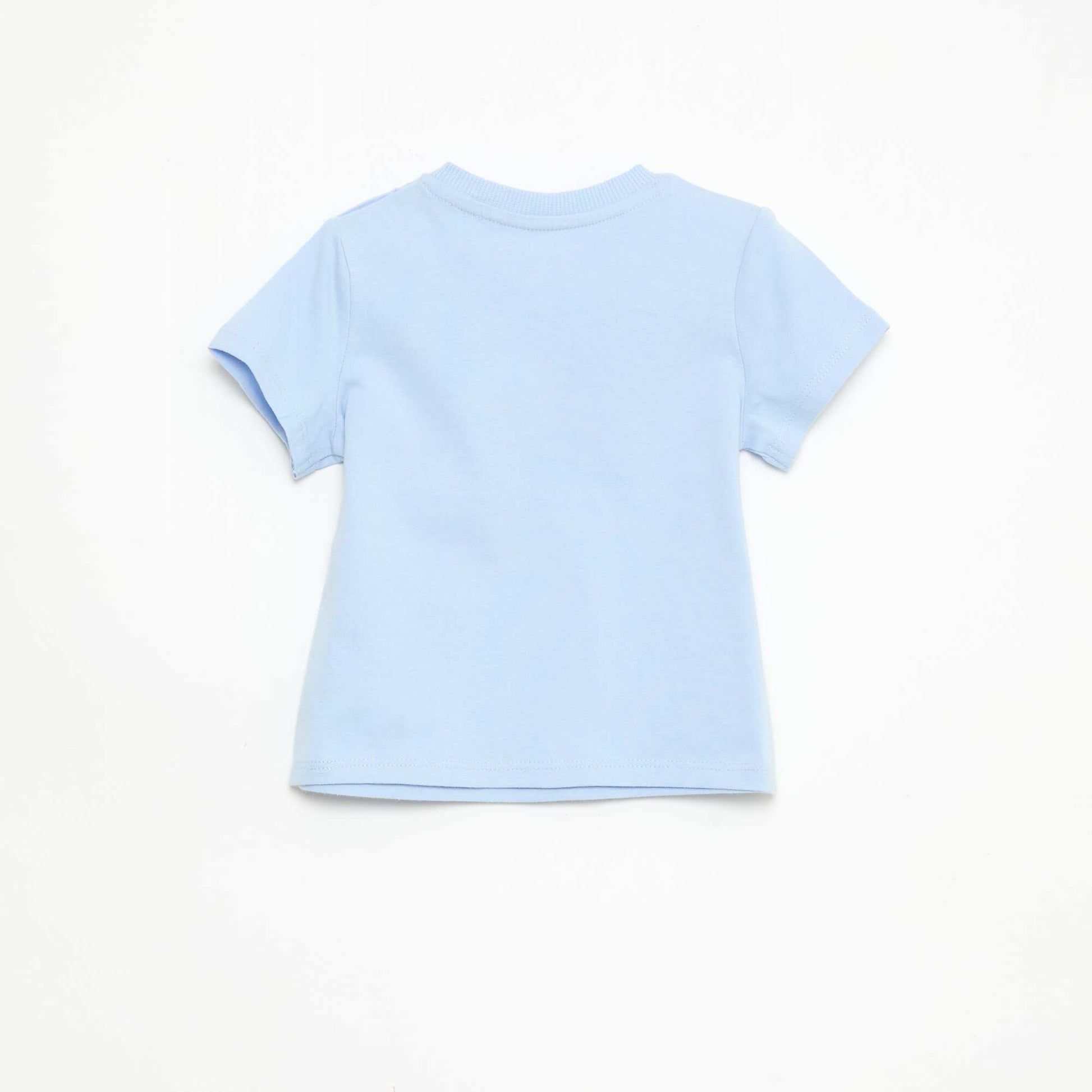 Plain Cotton Jersey T-shirt BLUE