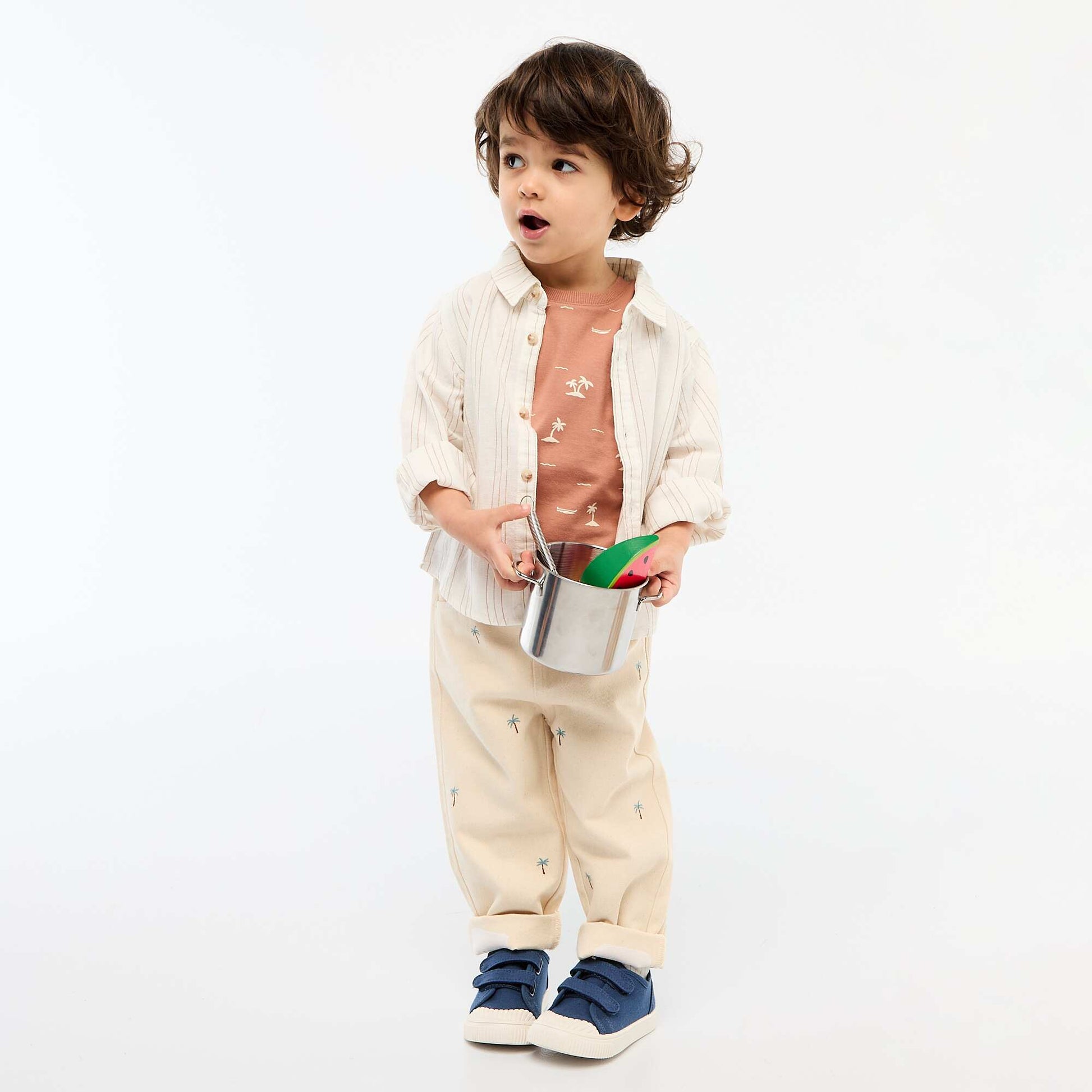 Plain Cotton Jersey T-shirt BROWN