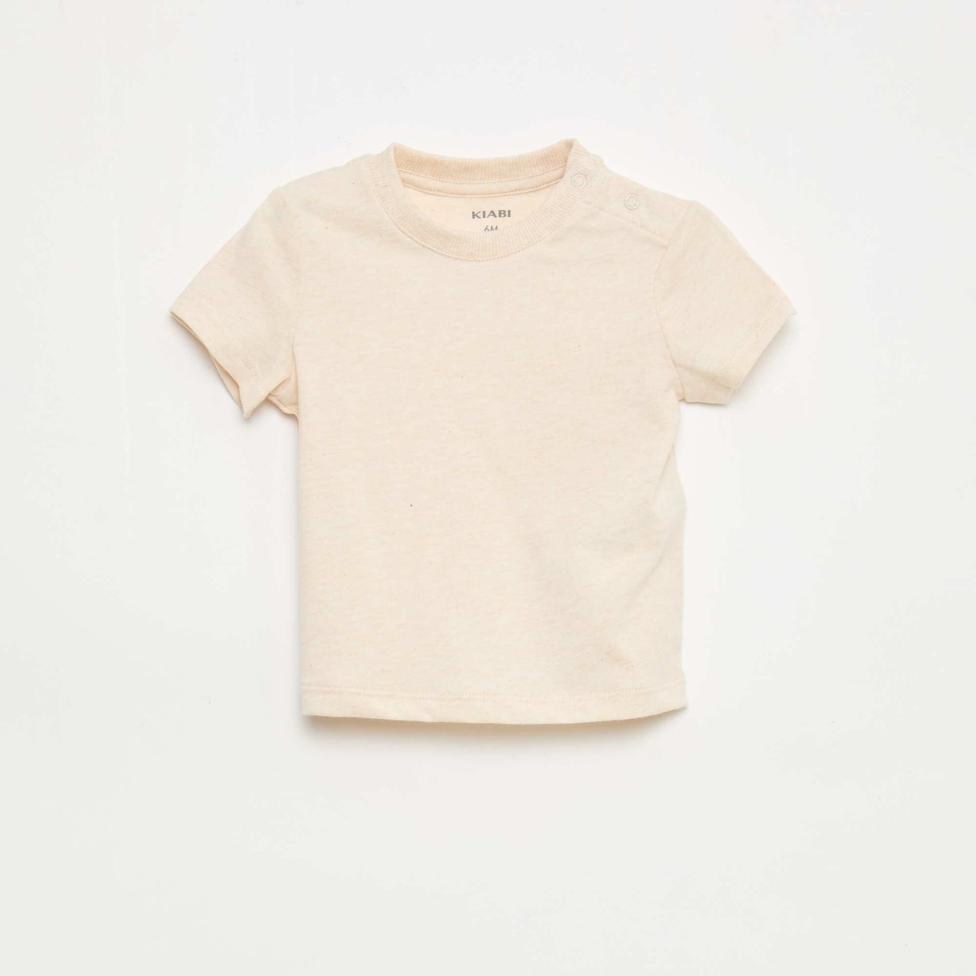 Plain Cotton Jersey T-shirt BEIGE