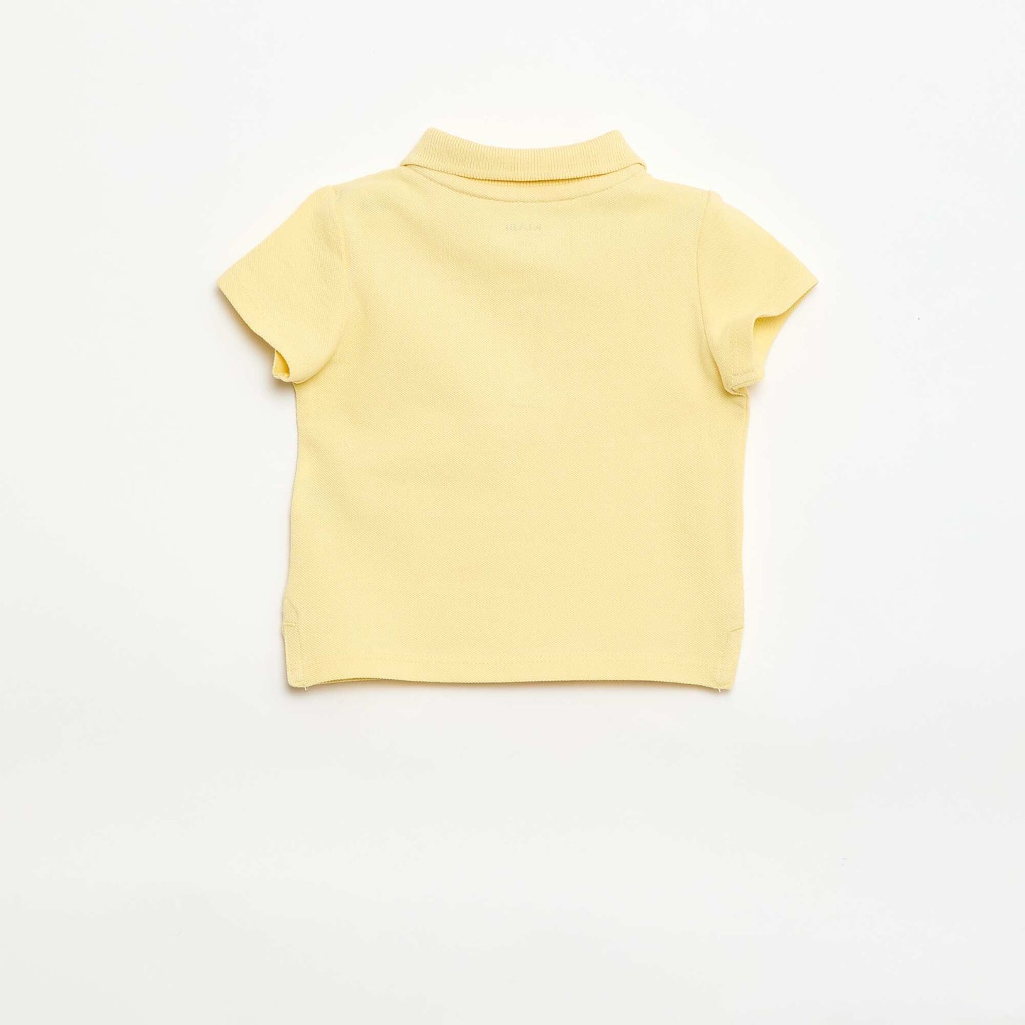 Short-Sleeved Piqué Cotton Polo Shirt YELLOW