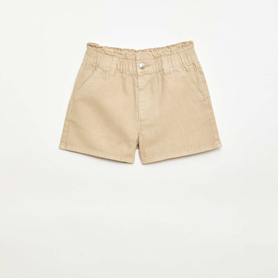 Plain Twill Shorts BEIGE