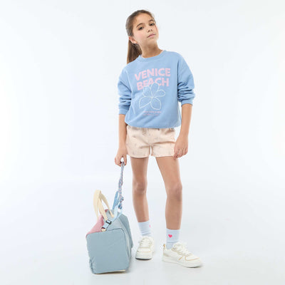 All-Over Print Cotton Shorts PINK