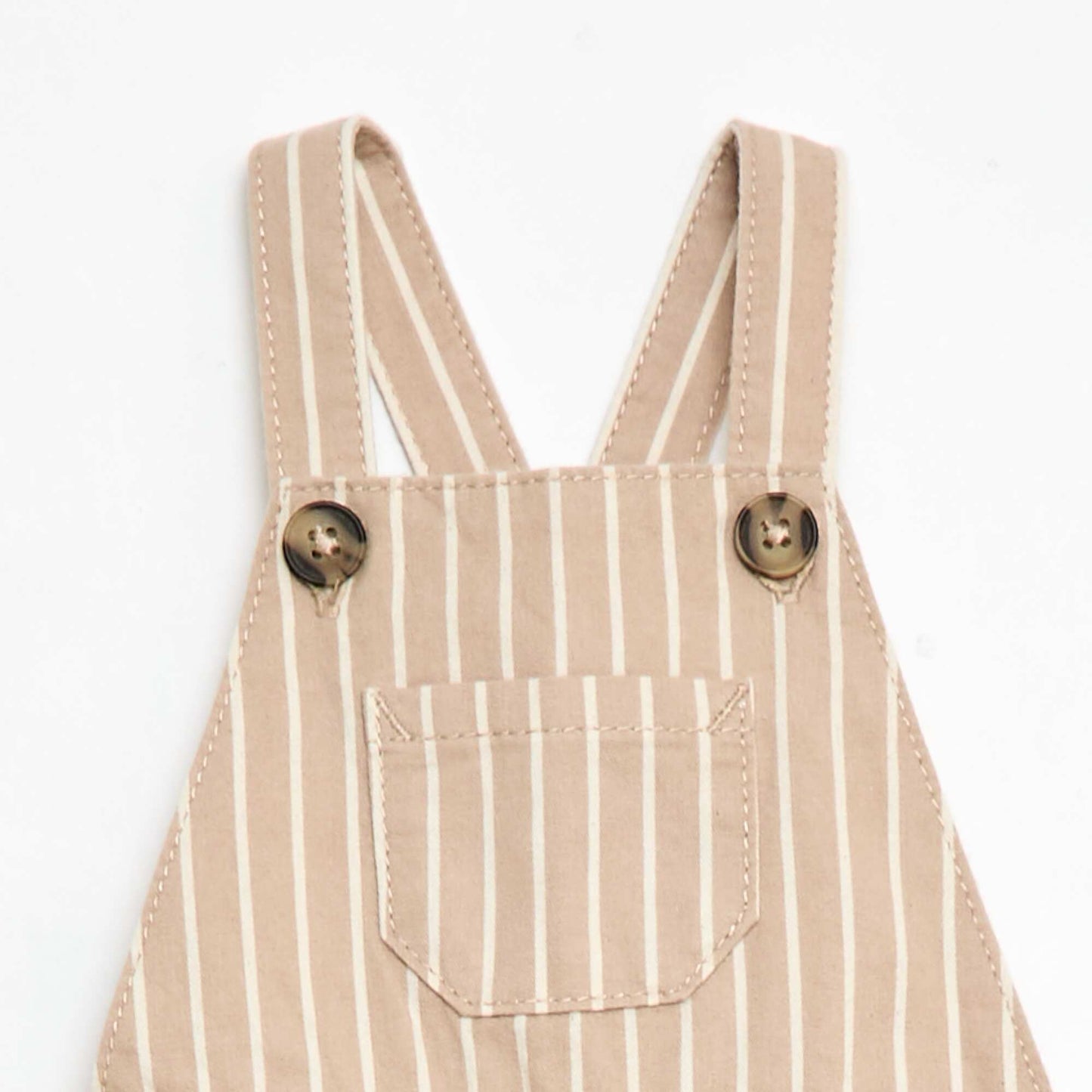 Lightweight Overalls with Adjustable Straps BEIGE