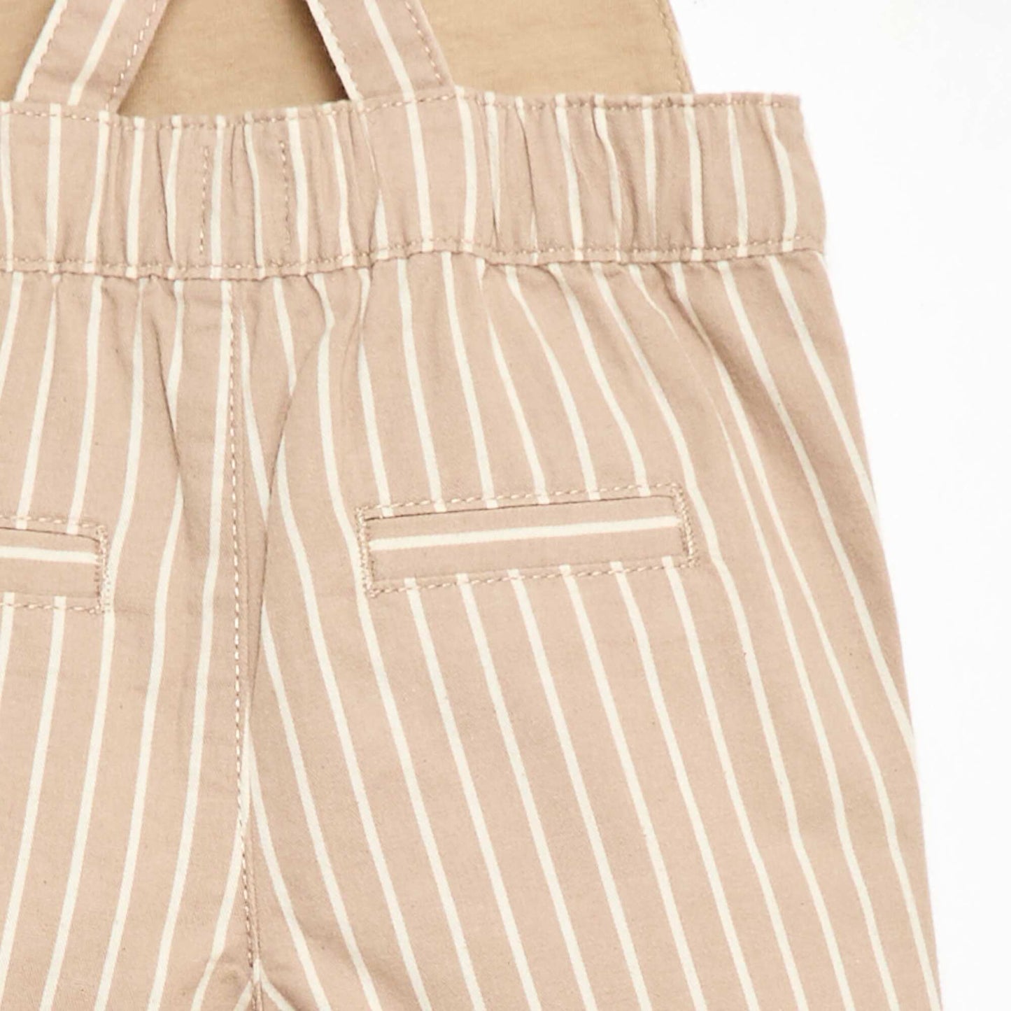 Lightweight Overalls with Adjustable Straps BEIGE