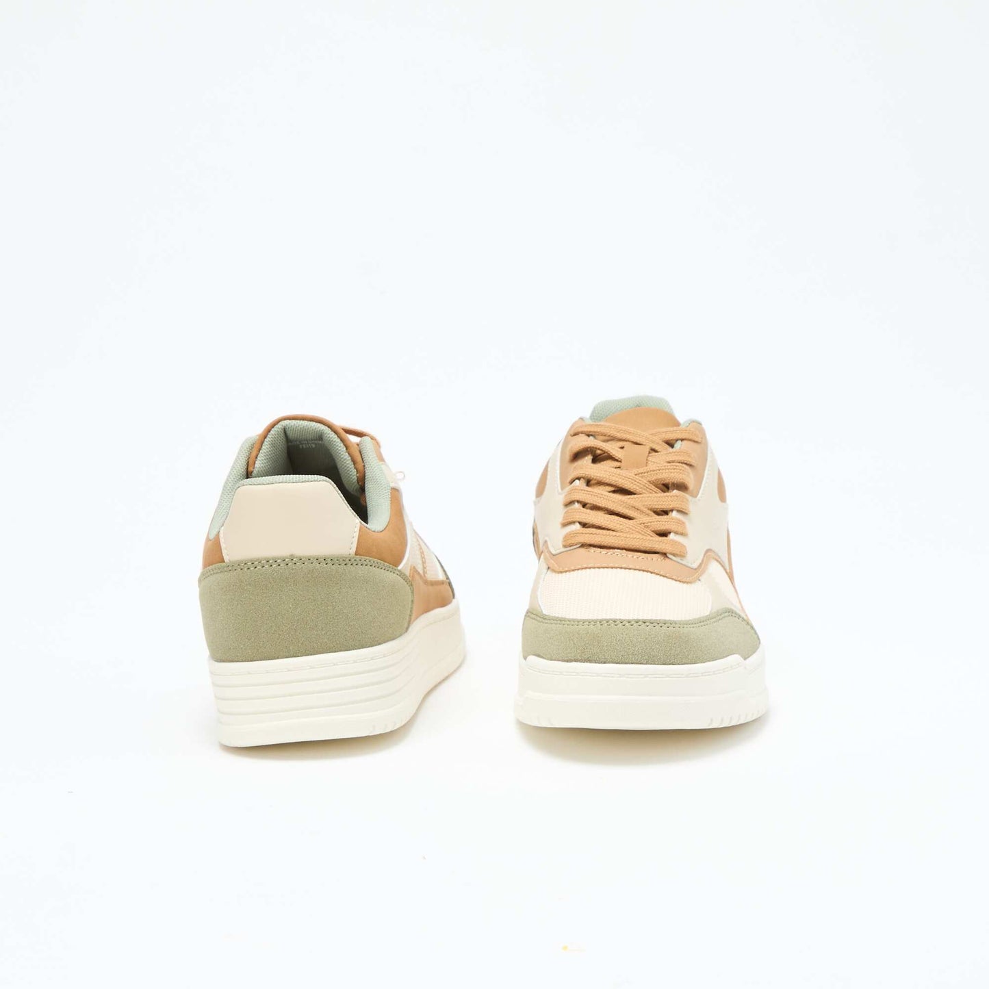 Tricolour Panelled Trainers BEIGE