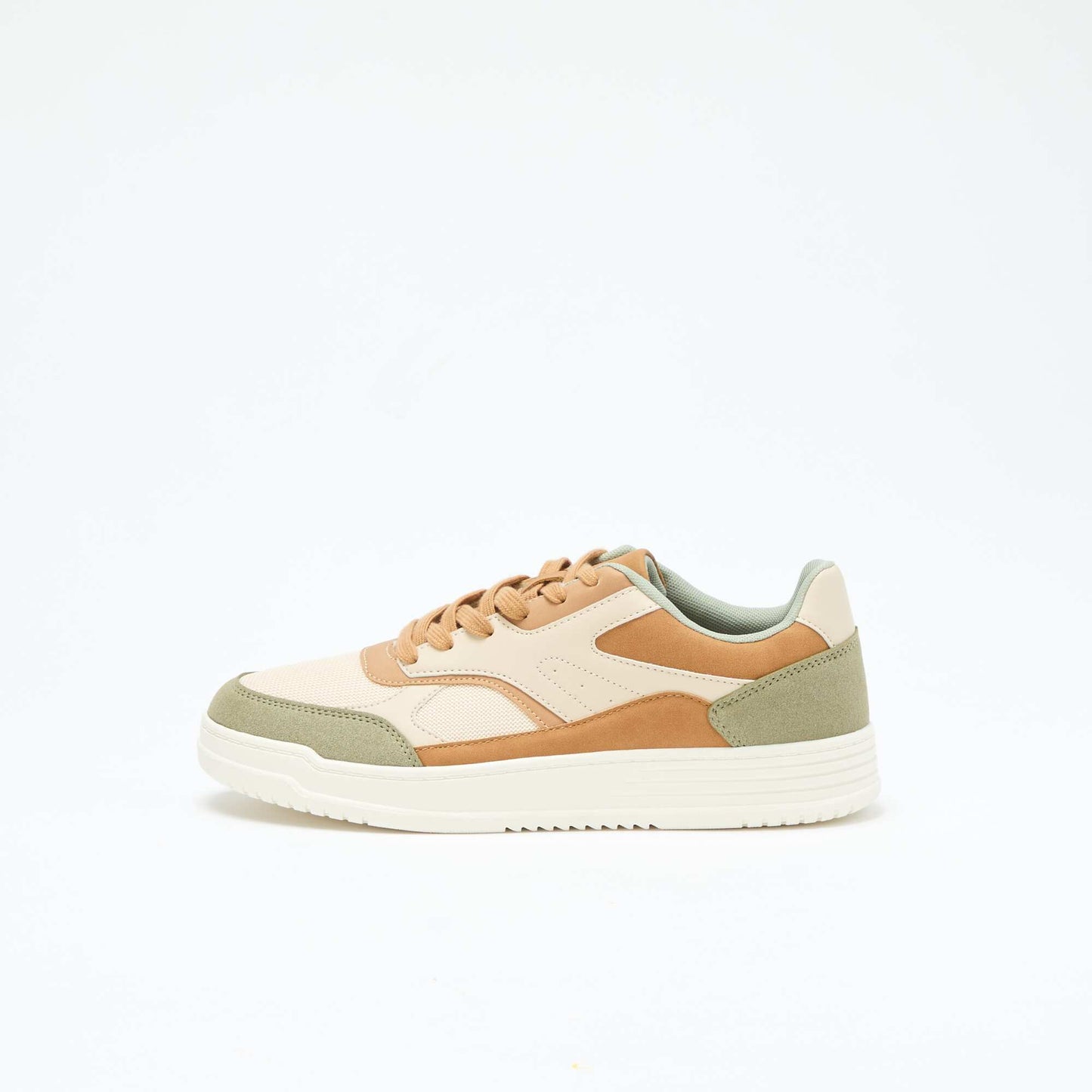 Tricolour Panelled Trainers BEIGE