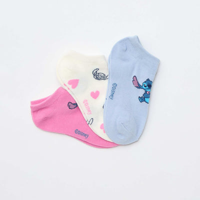 3-Pack of 'Disney' Invisible Socks PINK