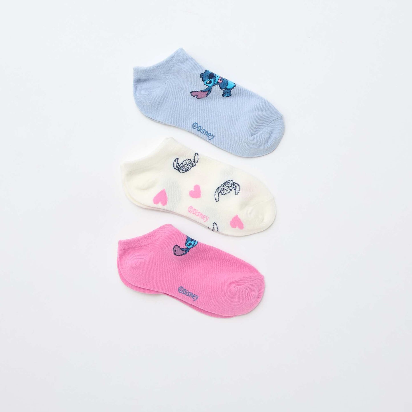 3-Pack of 'Disney' Invisible Socks PINK