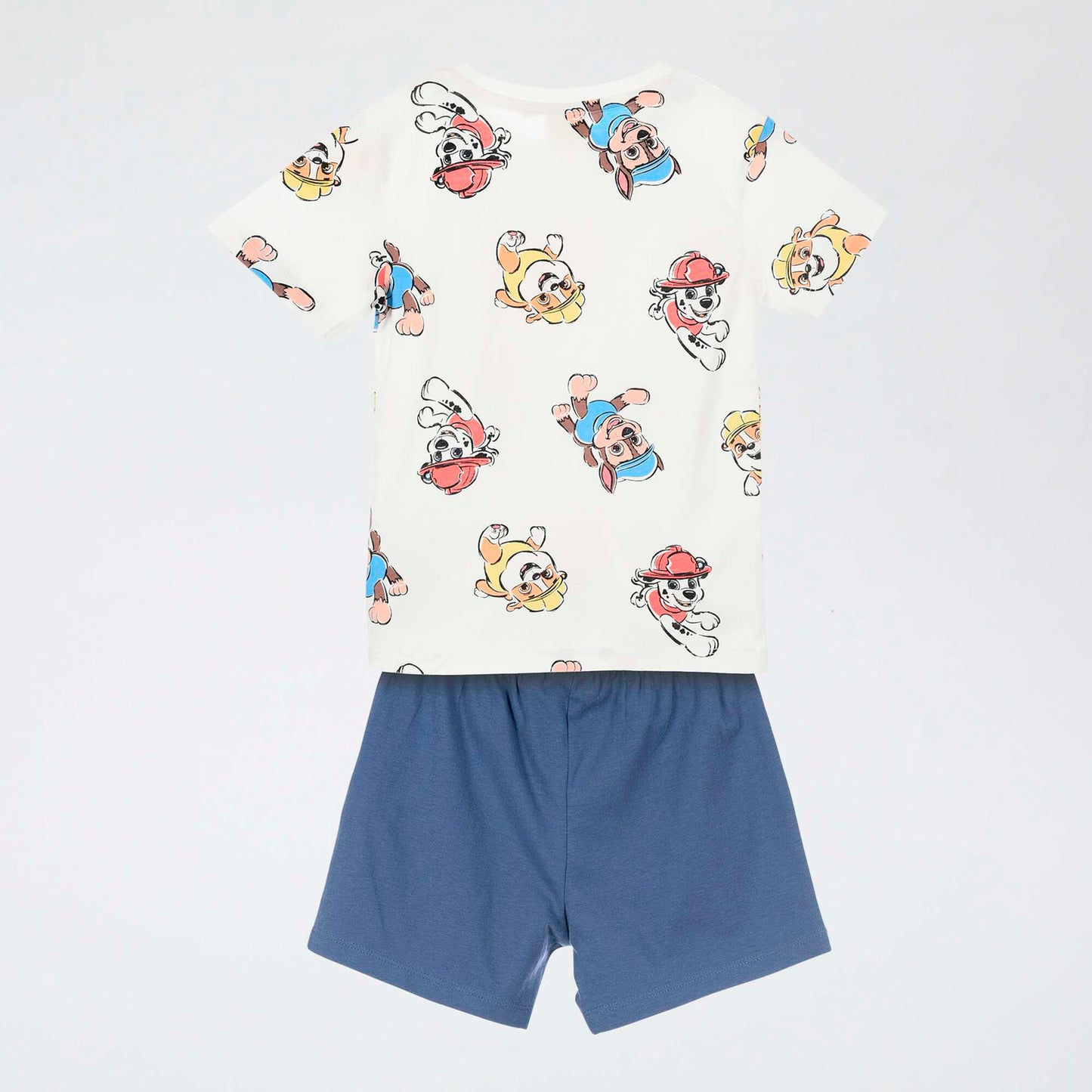 Patrol' all-over cotton pajama set GREY