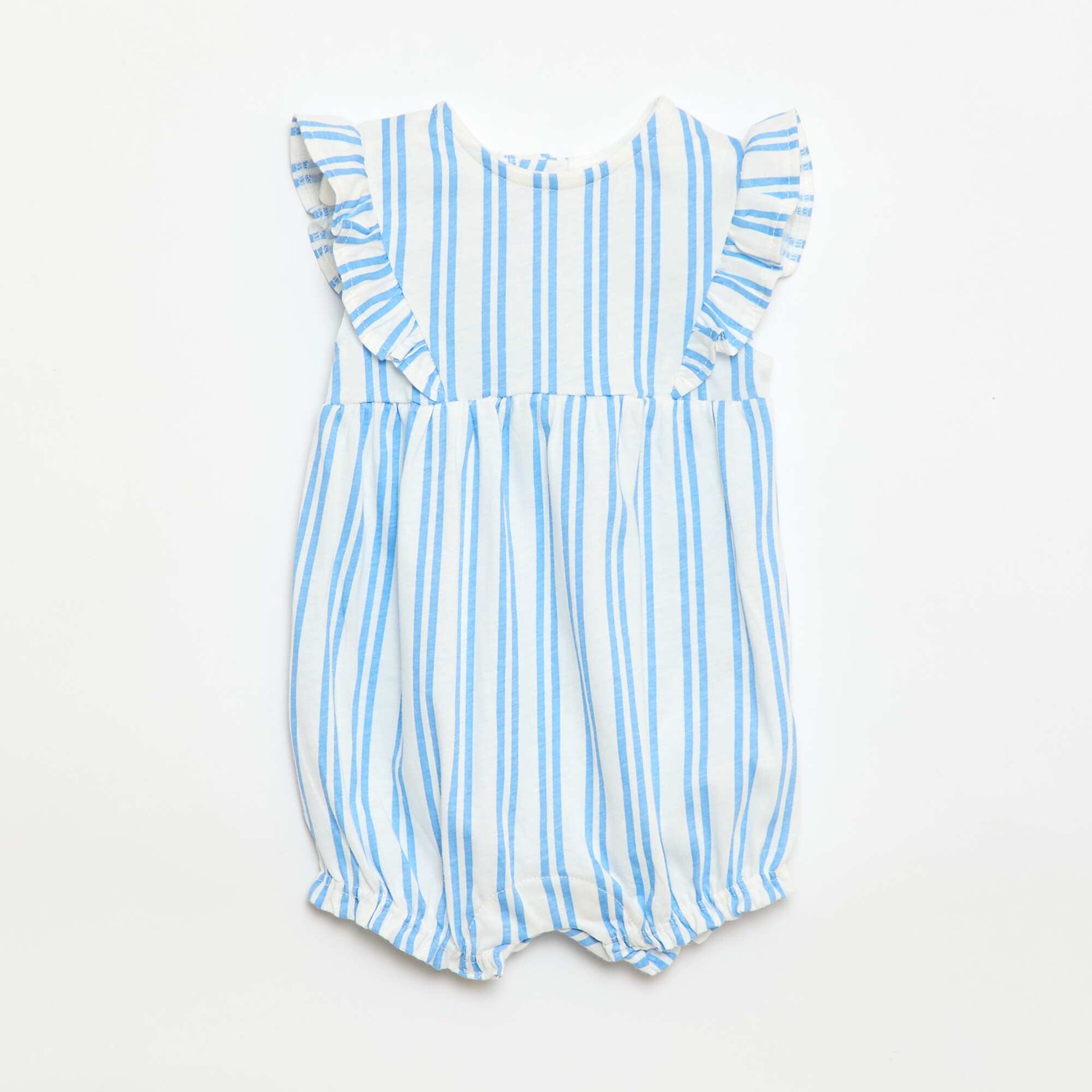 Printed Cotton Jersey Romper WHITE