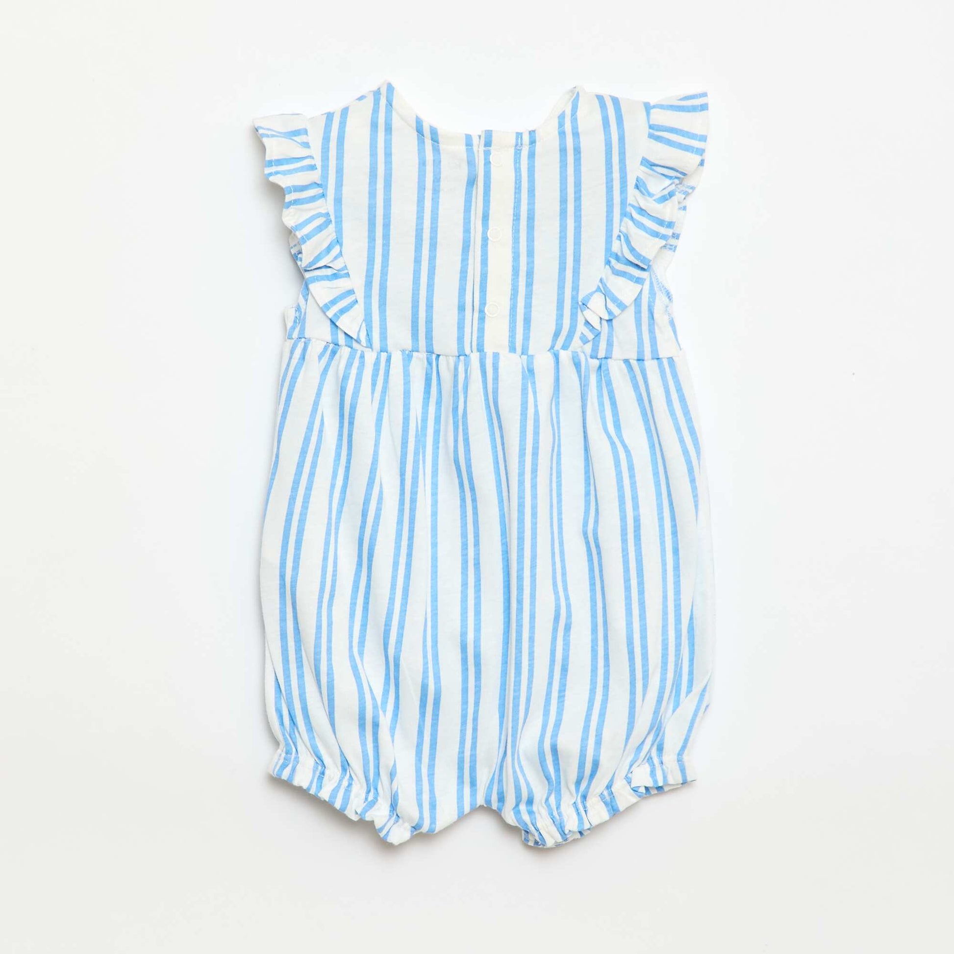 Printed Cotton Jersey Romper WHITE