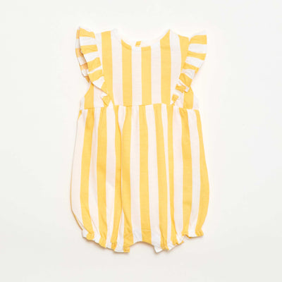 Printed Cotton Jersey Romper YELLOW