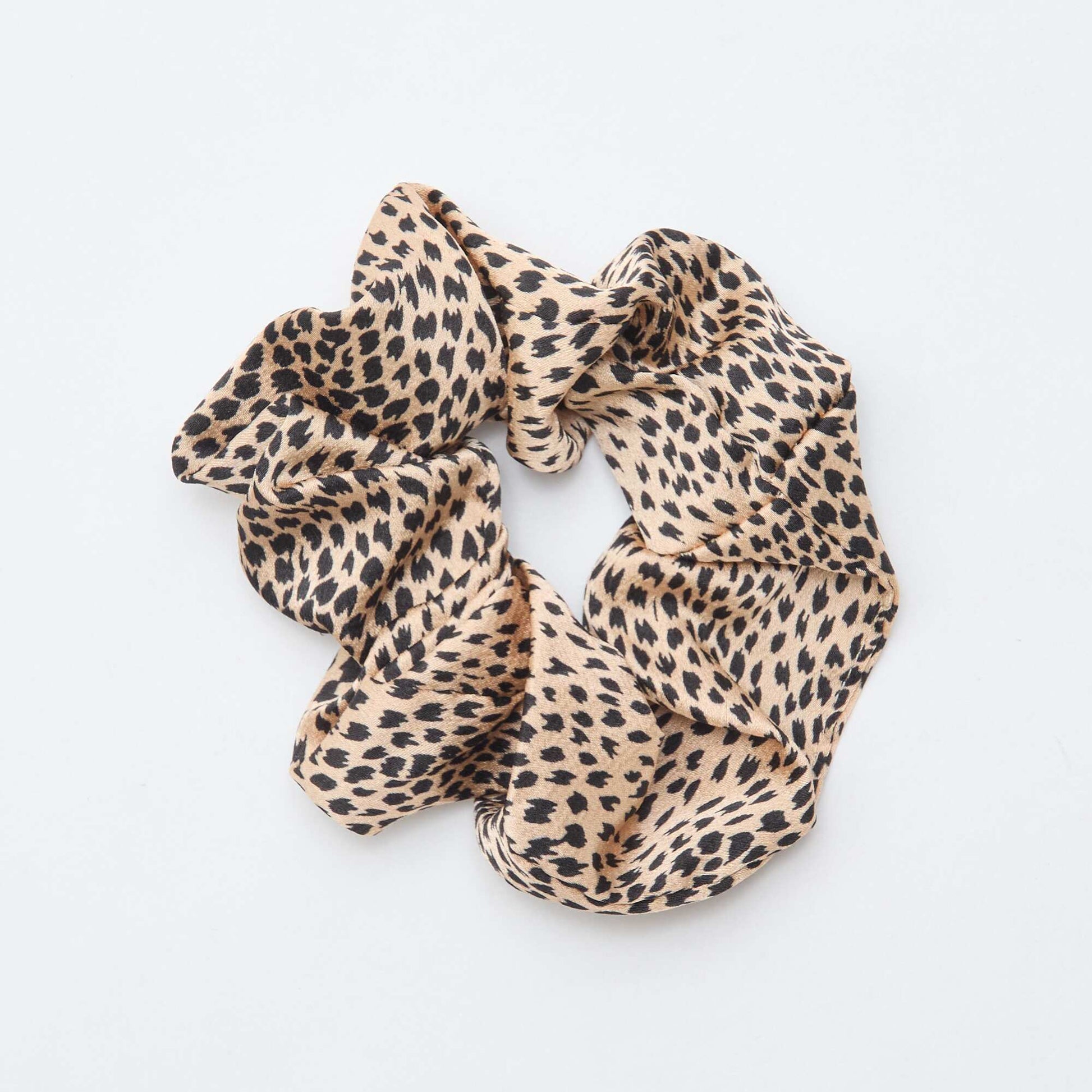 2-Pack Satin Scrunchies BROWN