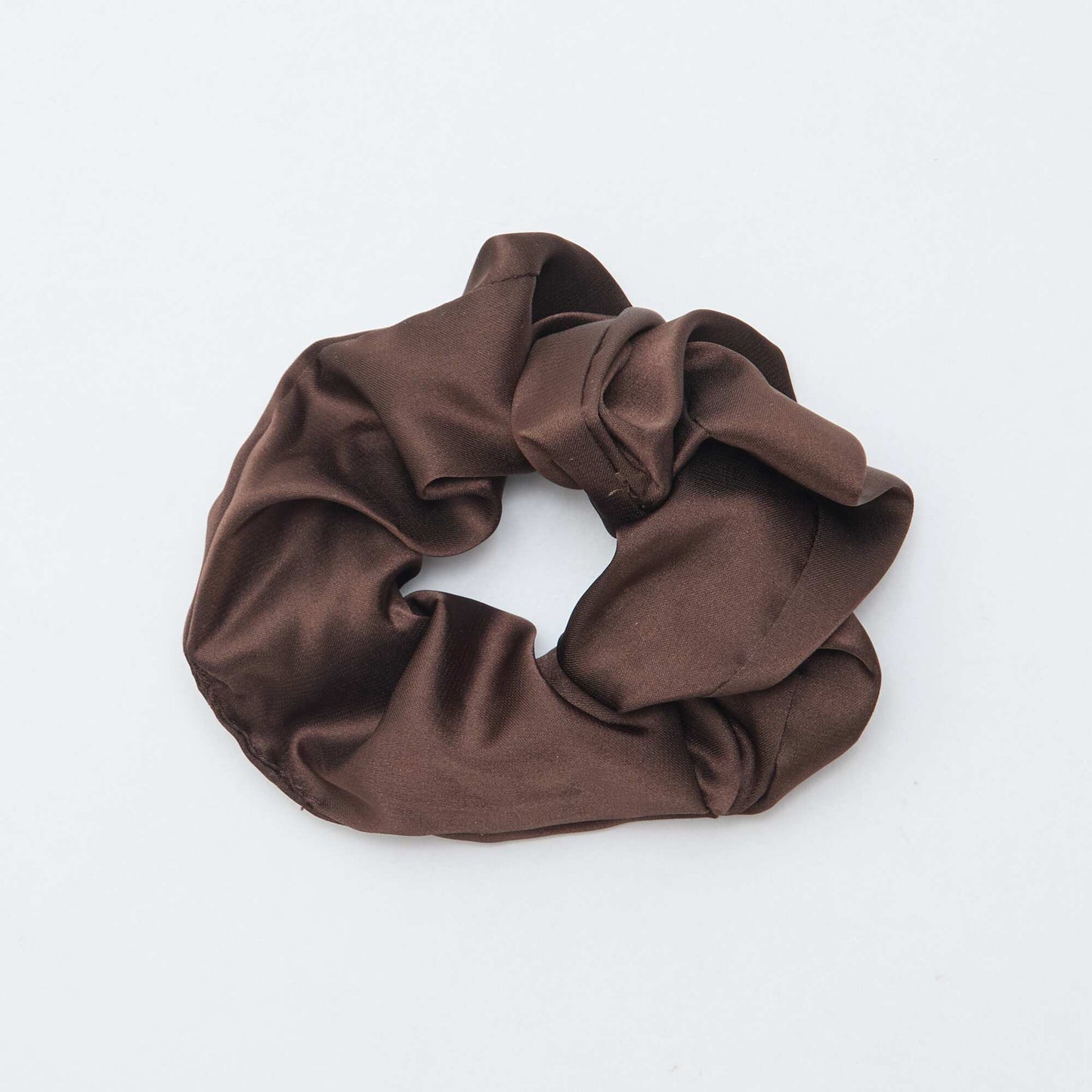 2-Pack Satin Scrunchies BROWN