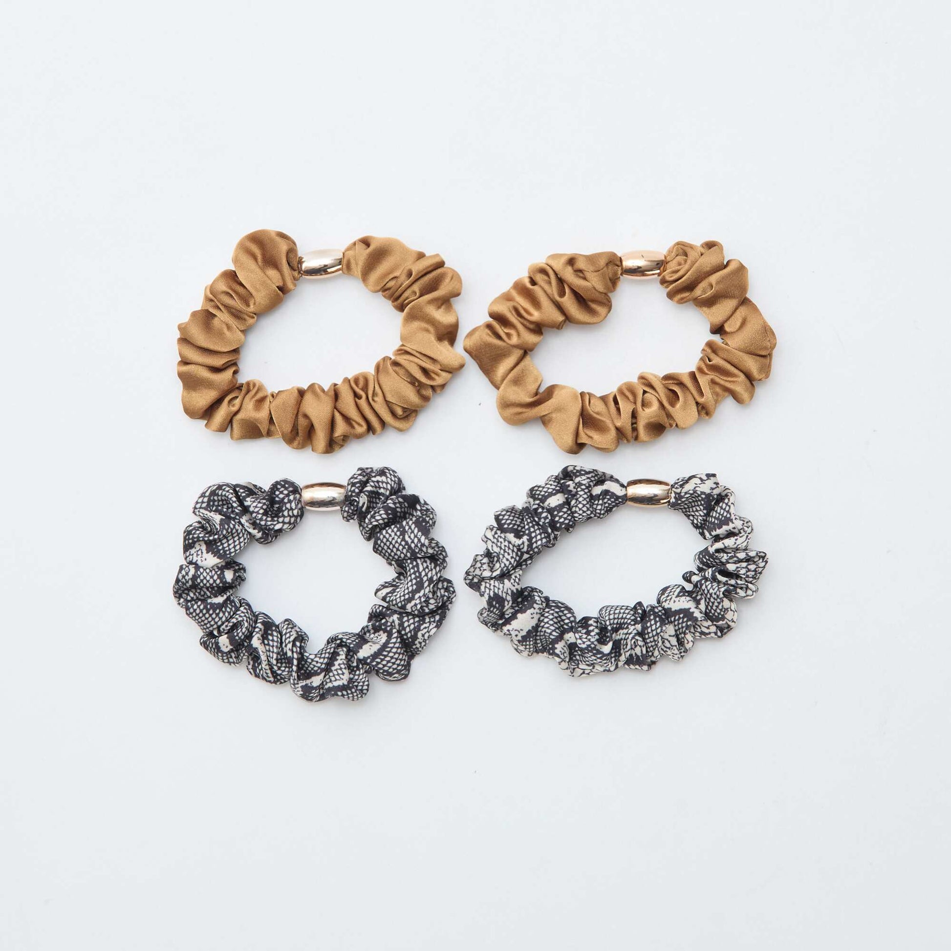 4-Pack Scrunchies BEIGE
