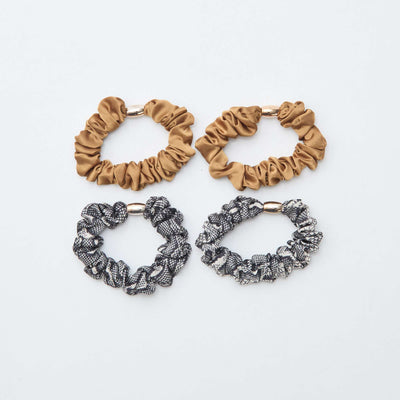 4-Pack Scrunchies BEIGE