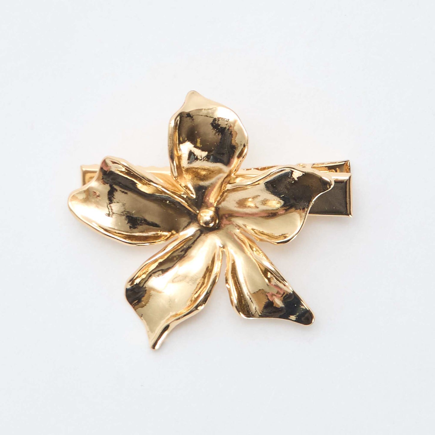 Gold Flower Crocodile Hair Clips YELLOW