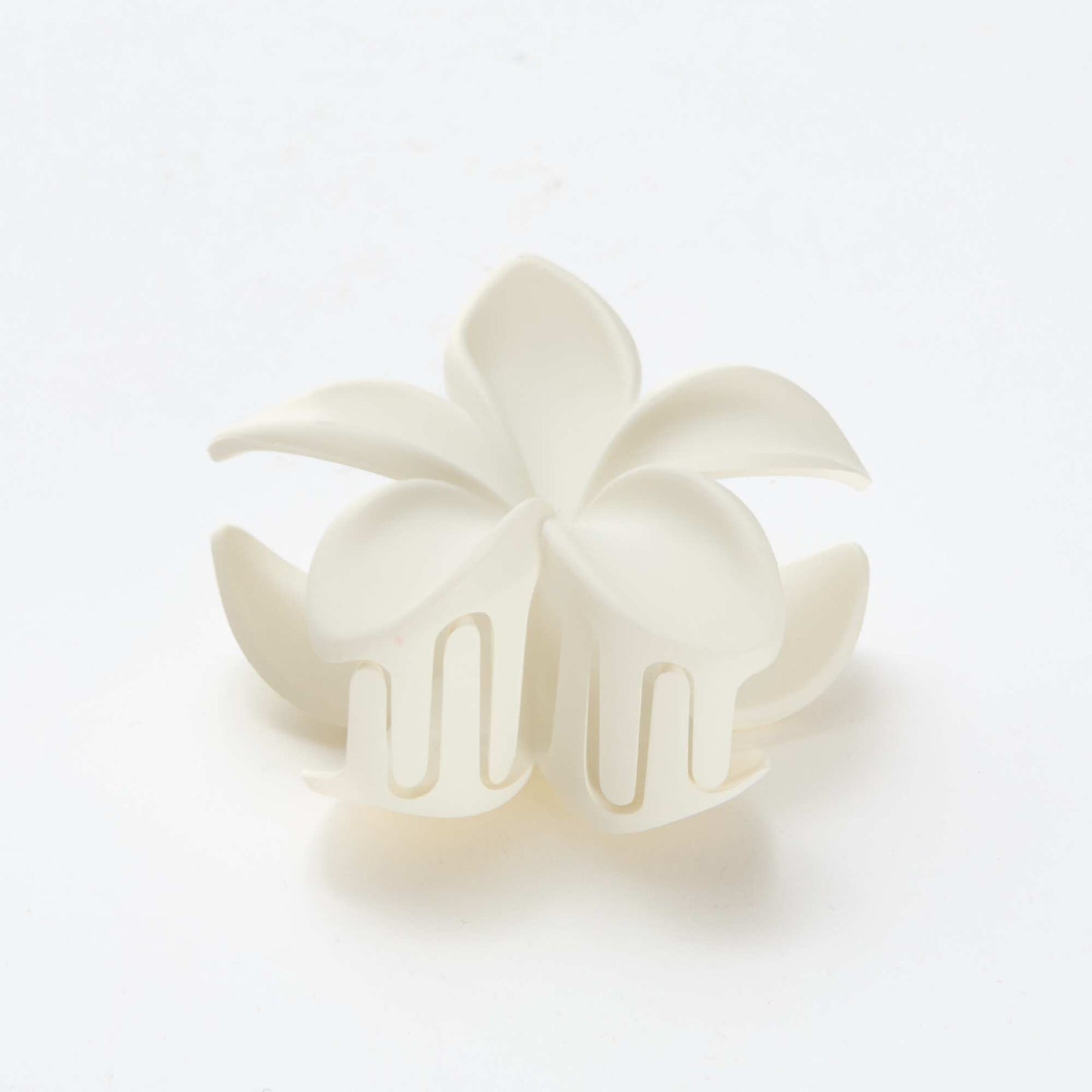 Large Flower-Shaped Claw Clip WHITE