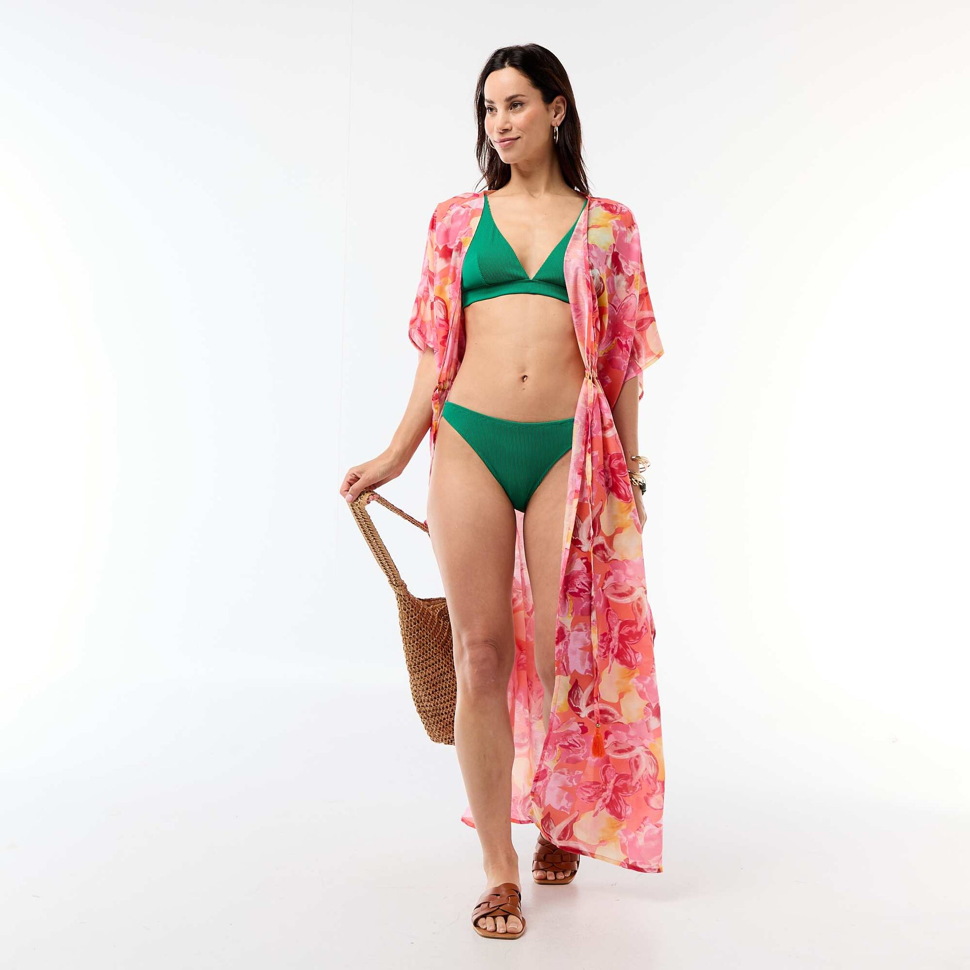 Textured Knit Swim Briefs GREEN