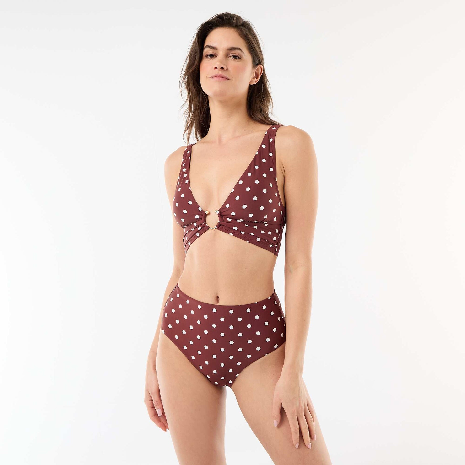 Shapewear Swimsuit Top BROWN