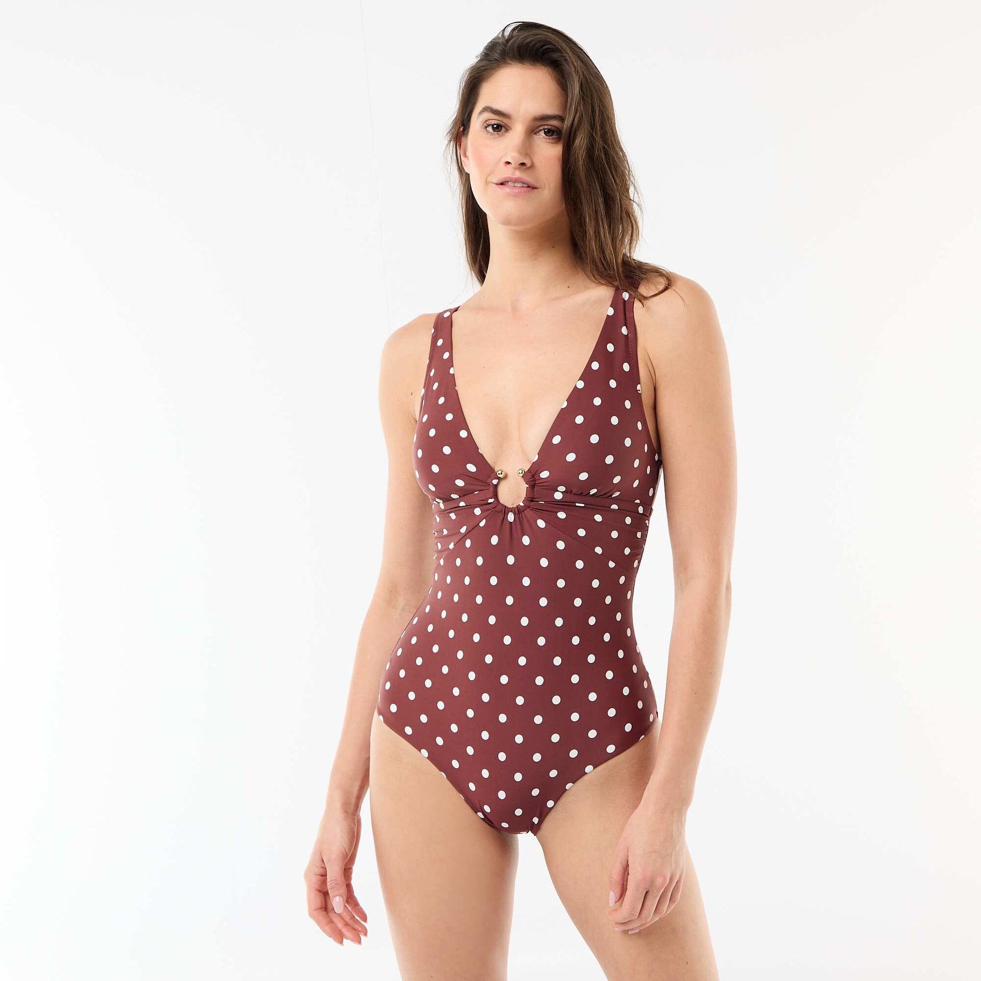 Shapewear One-Piece Swimsuit BROWN