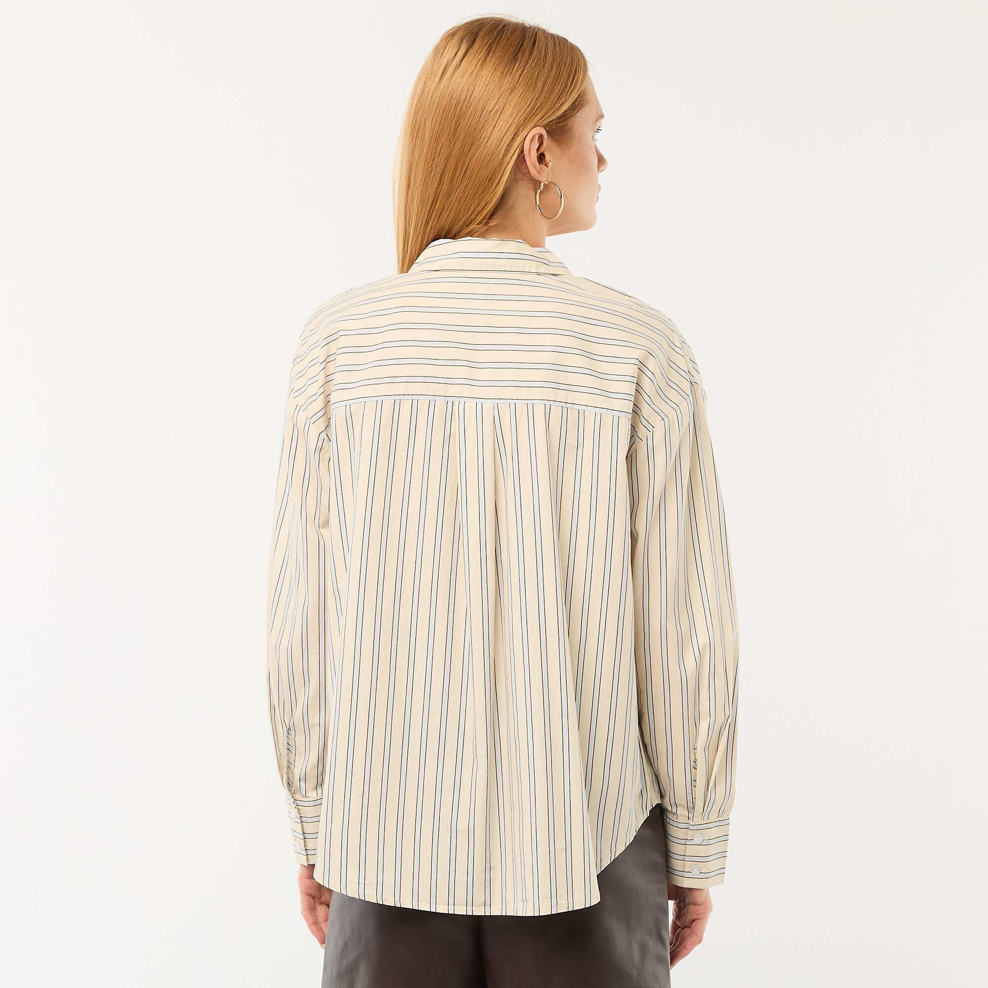 Long-Sleeved Poplin Shirt WHITE