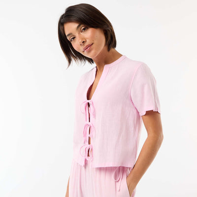 Knot-Detail Blouse PINK