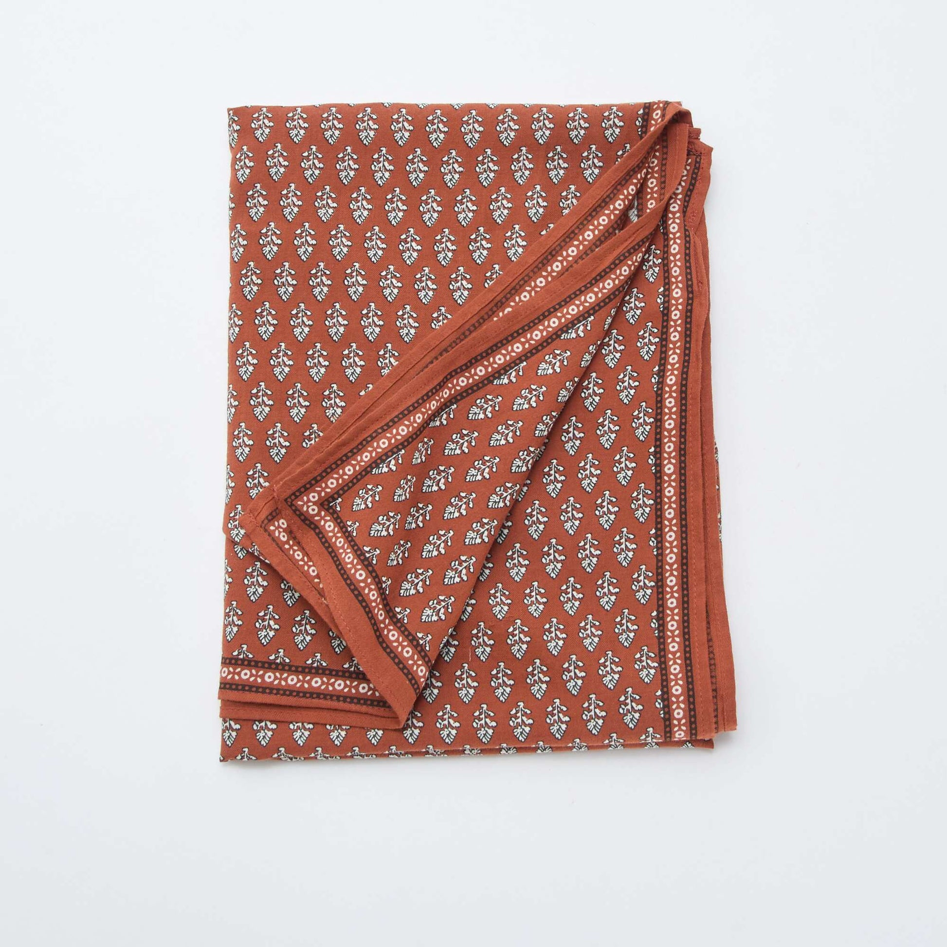 India Print Scarf BROWN