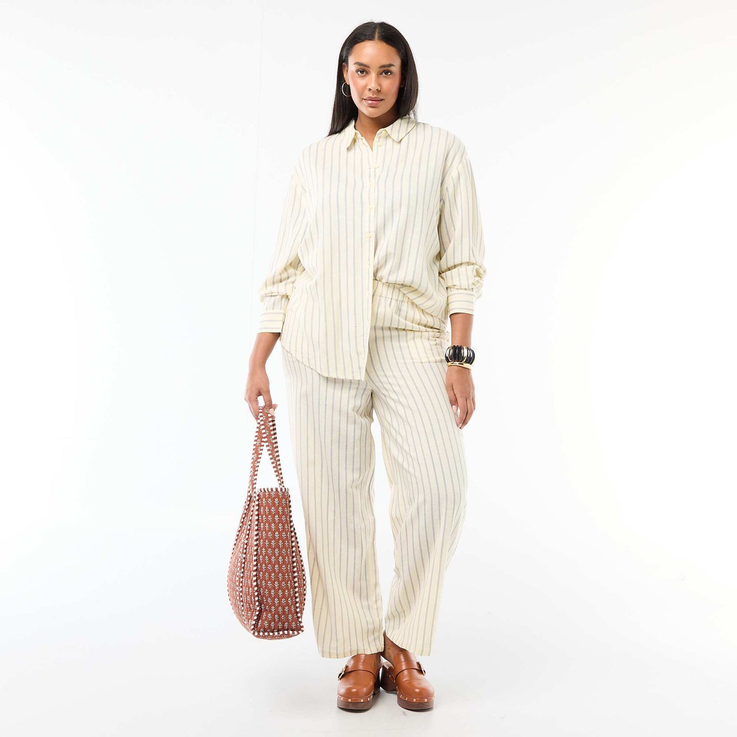 Long-Sleeved Flowy Blouse YELLOW