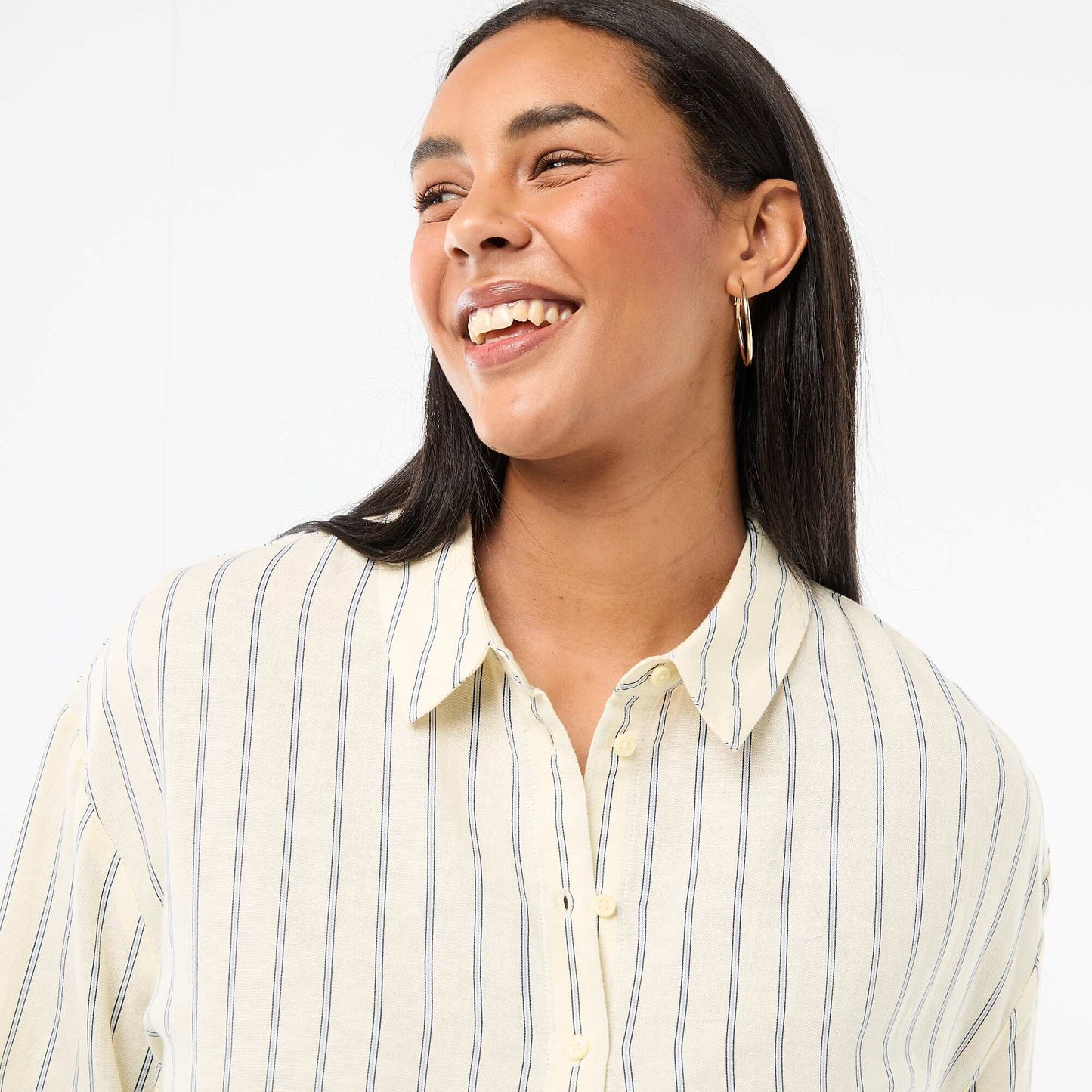 Long-Sleeved Flowy Blouse YELLOW