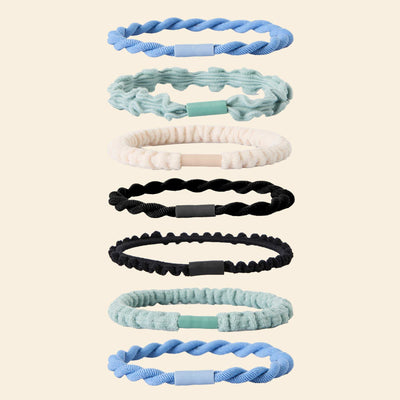 7-Pack Hair Elastics GREEN