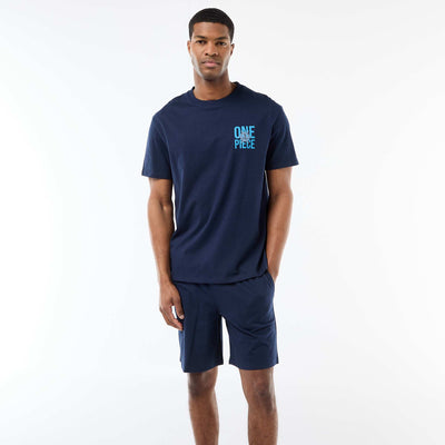One Piece Short Pajama Set - 2 Piece BLUE