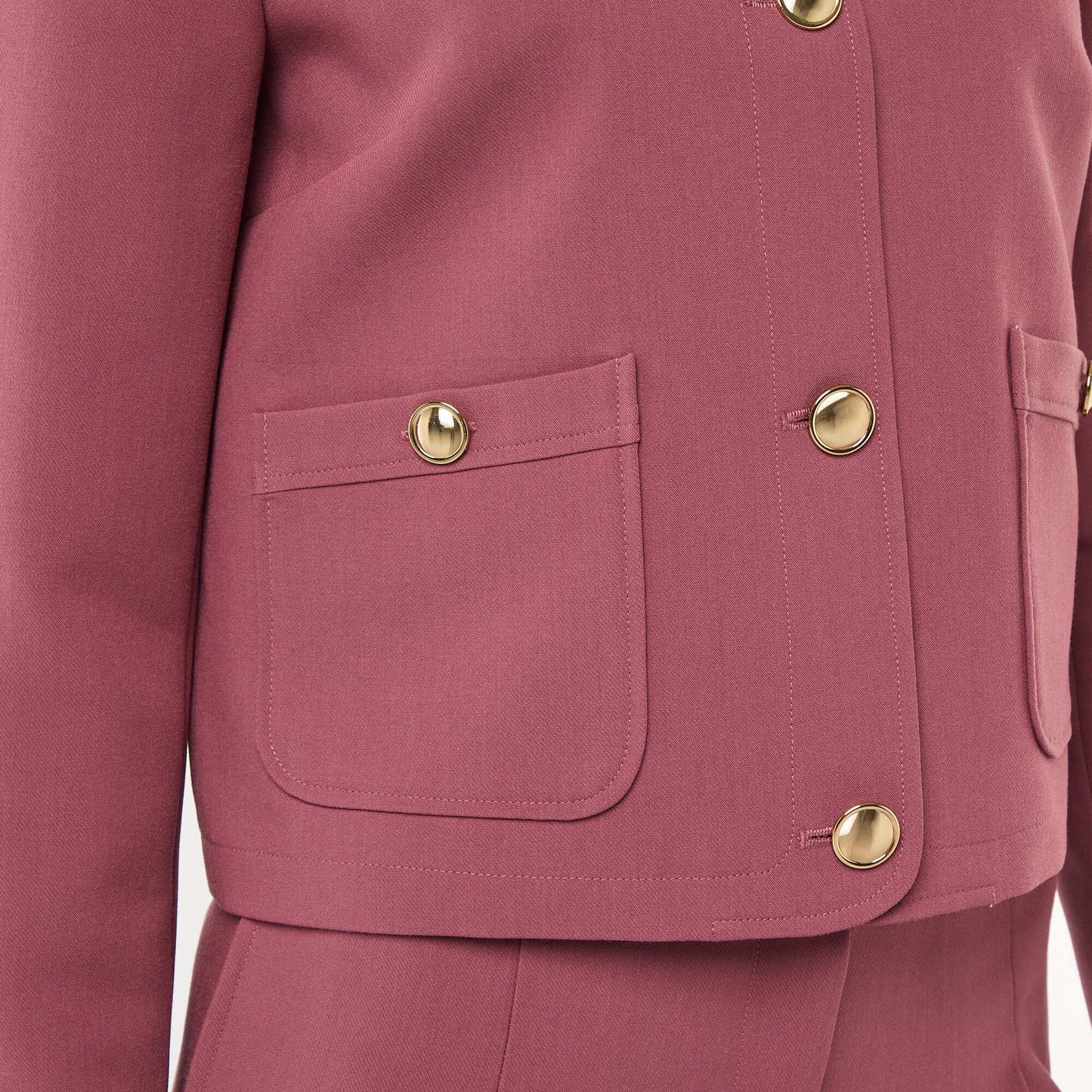 Short Solid Occasion Jacket RED