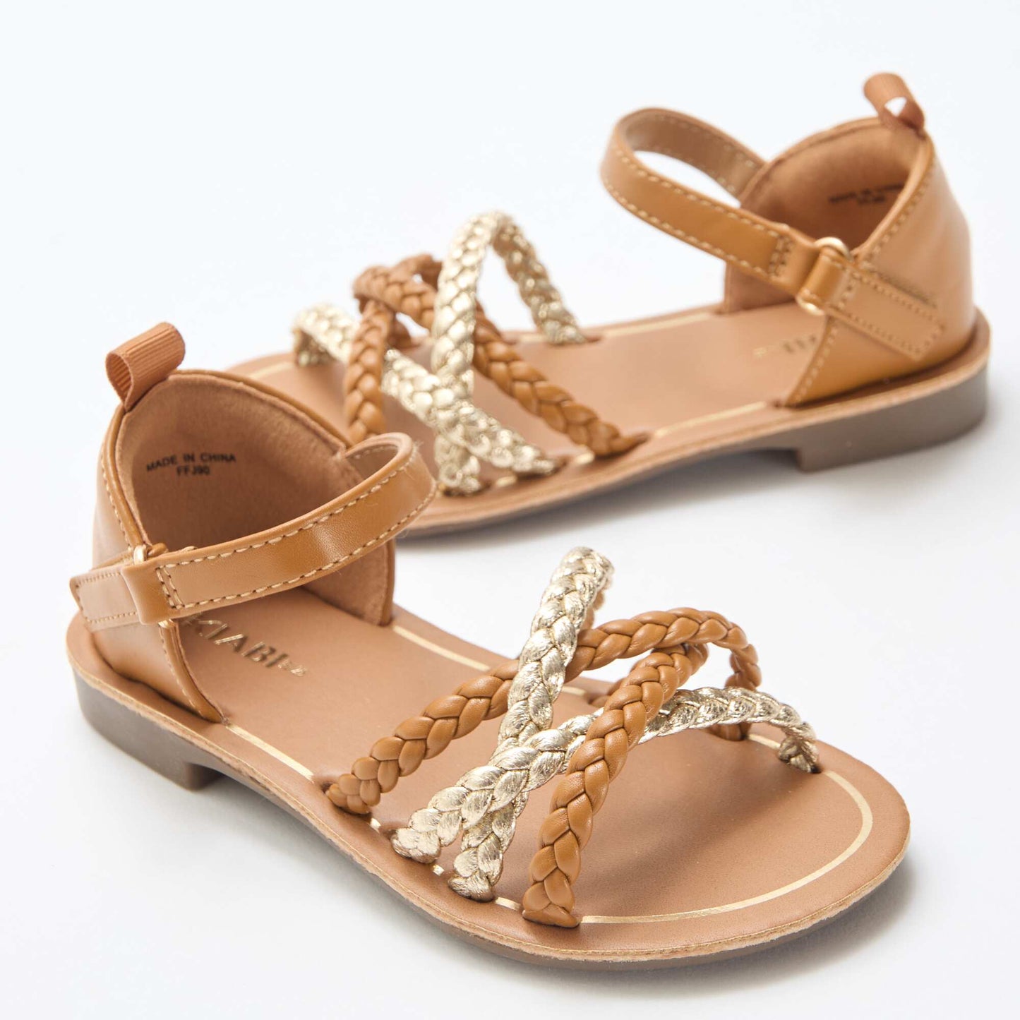 Braided Multi-Strap Sandals BROWN